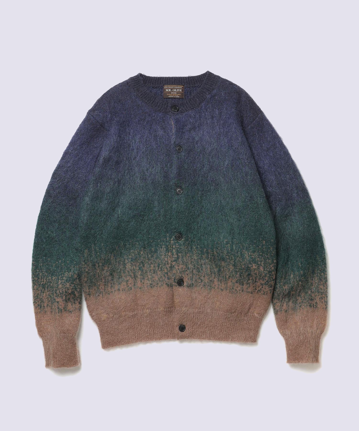 GRADATION MOHAIR KNIT /6-BUTTON CARDIGAN