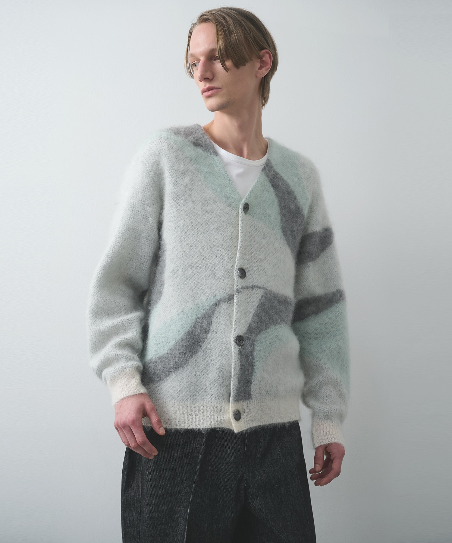 別注 Mohair Jacquard Cardigan