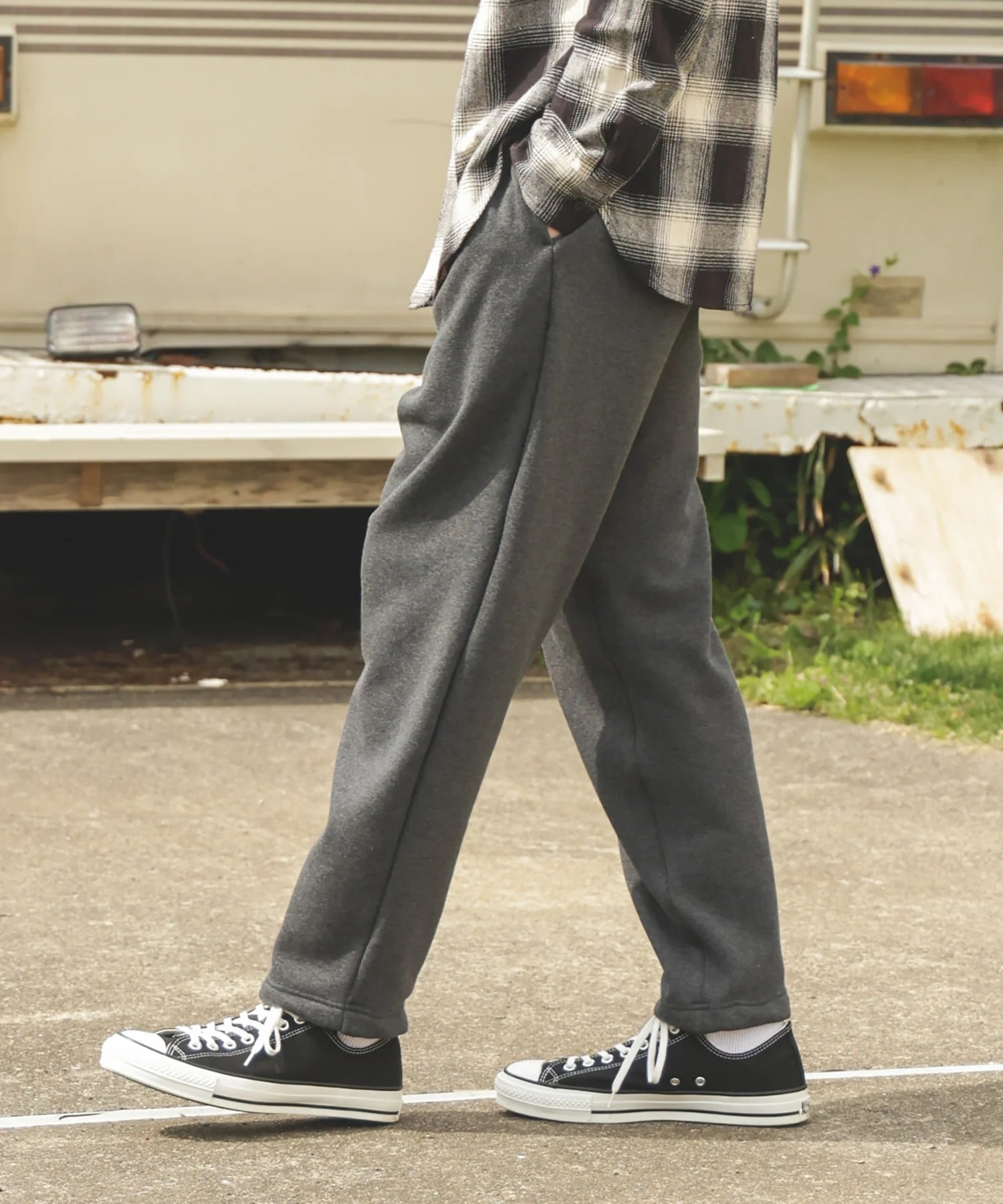 SUPER HEAT JERSEY /TAPERED EASY KNIT PANTS