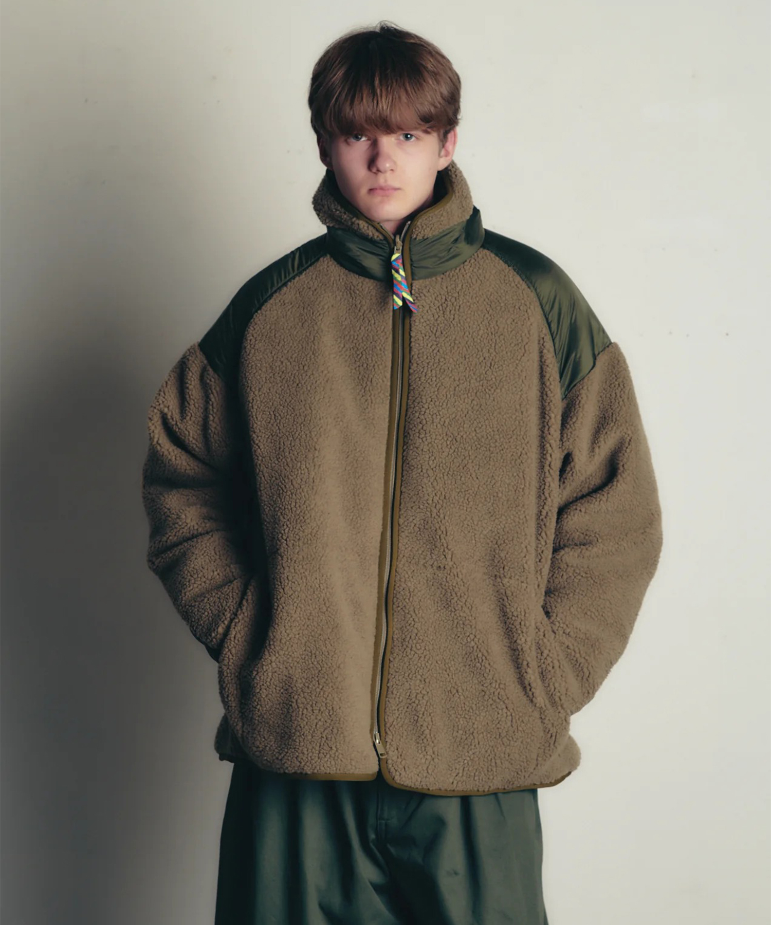 REVERSIBLE FLEECE DOWN JACKET is-ness×TAION