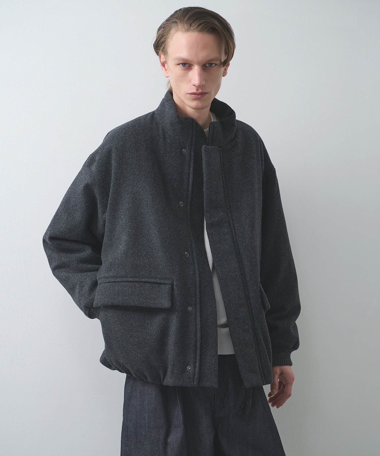 Padded wool blouson