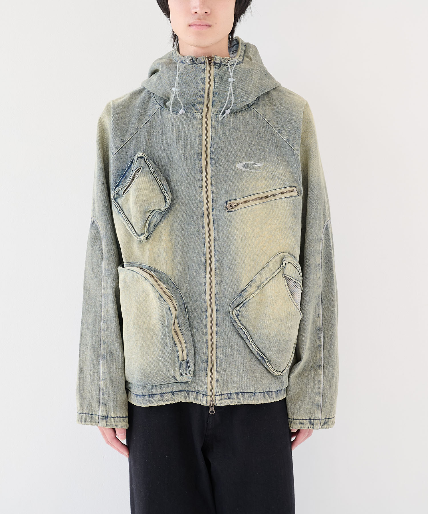 別注 CPG RHOMBUS POCKET FADE DENIM JACKET