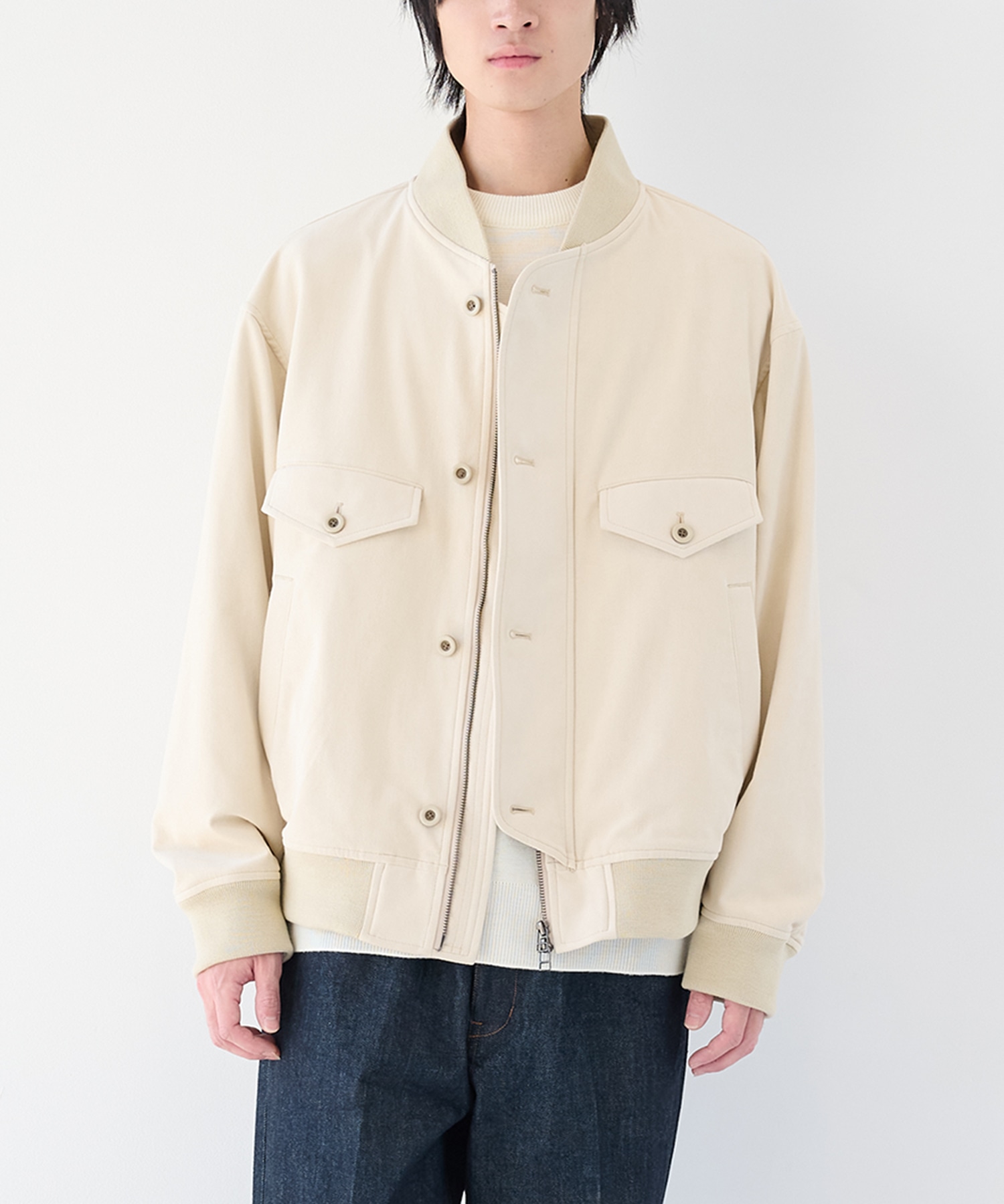 別注 4 Pockets Zip-up Rib Blouson