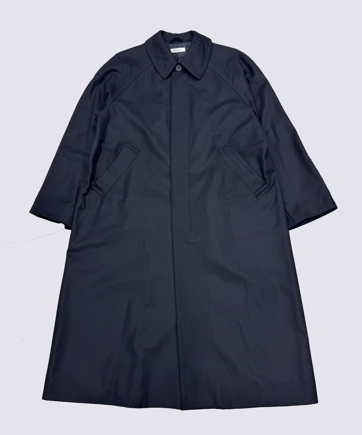 Flannel Wool Balmacaan Coat