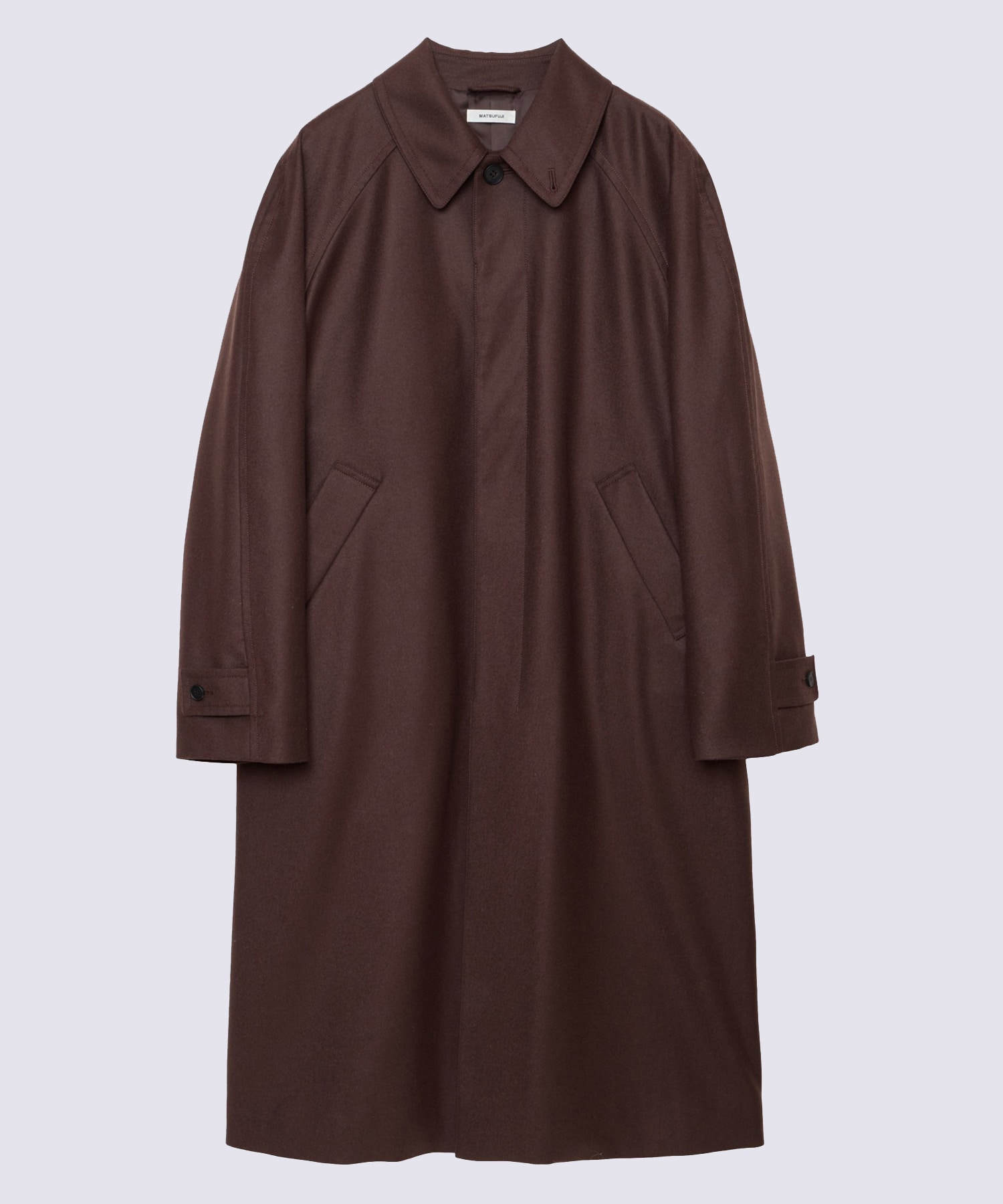 Flannel Wool Balmacaan Coat