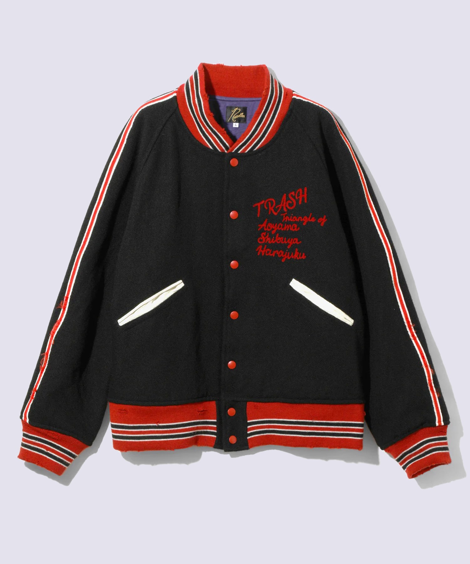 Deconstructed Lettered Jacket - Wool Melton