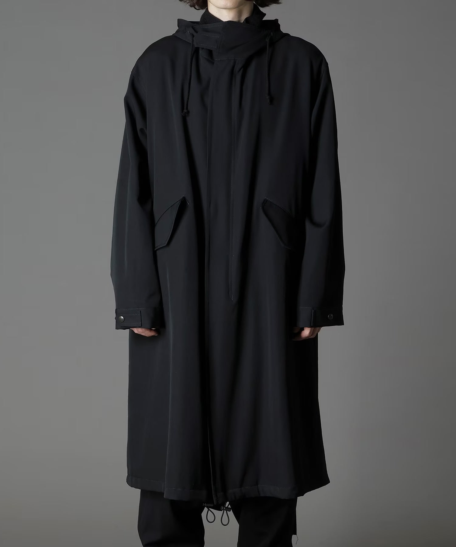 W/GABARDINE HOODED MODS COAT