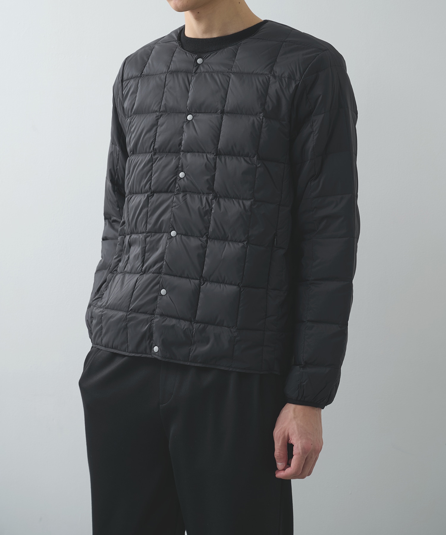 CREW NECK BUTTON DOWN JKT