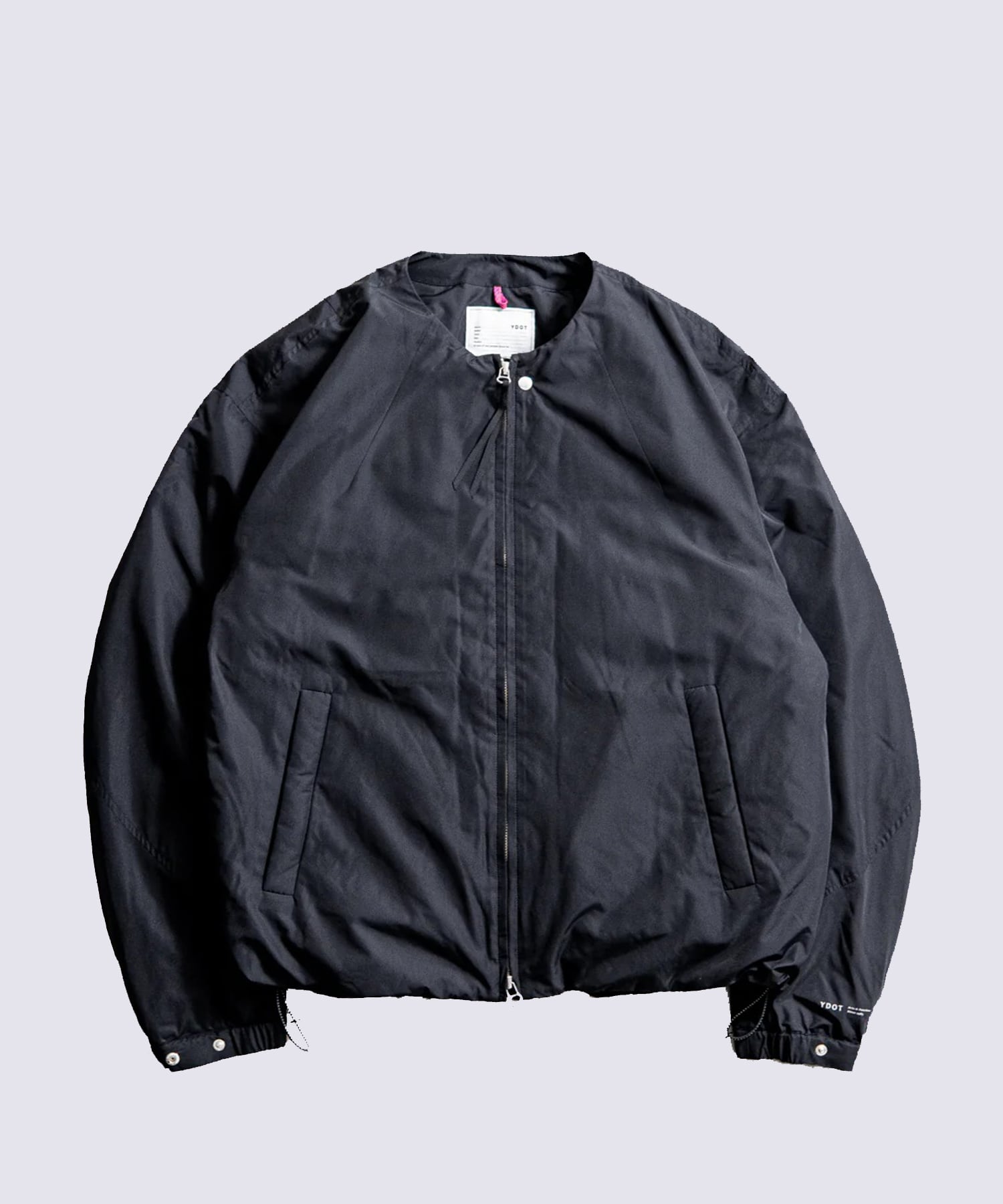 COLLARLESS BOMBER DOWN JACKET