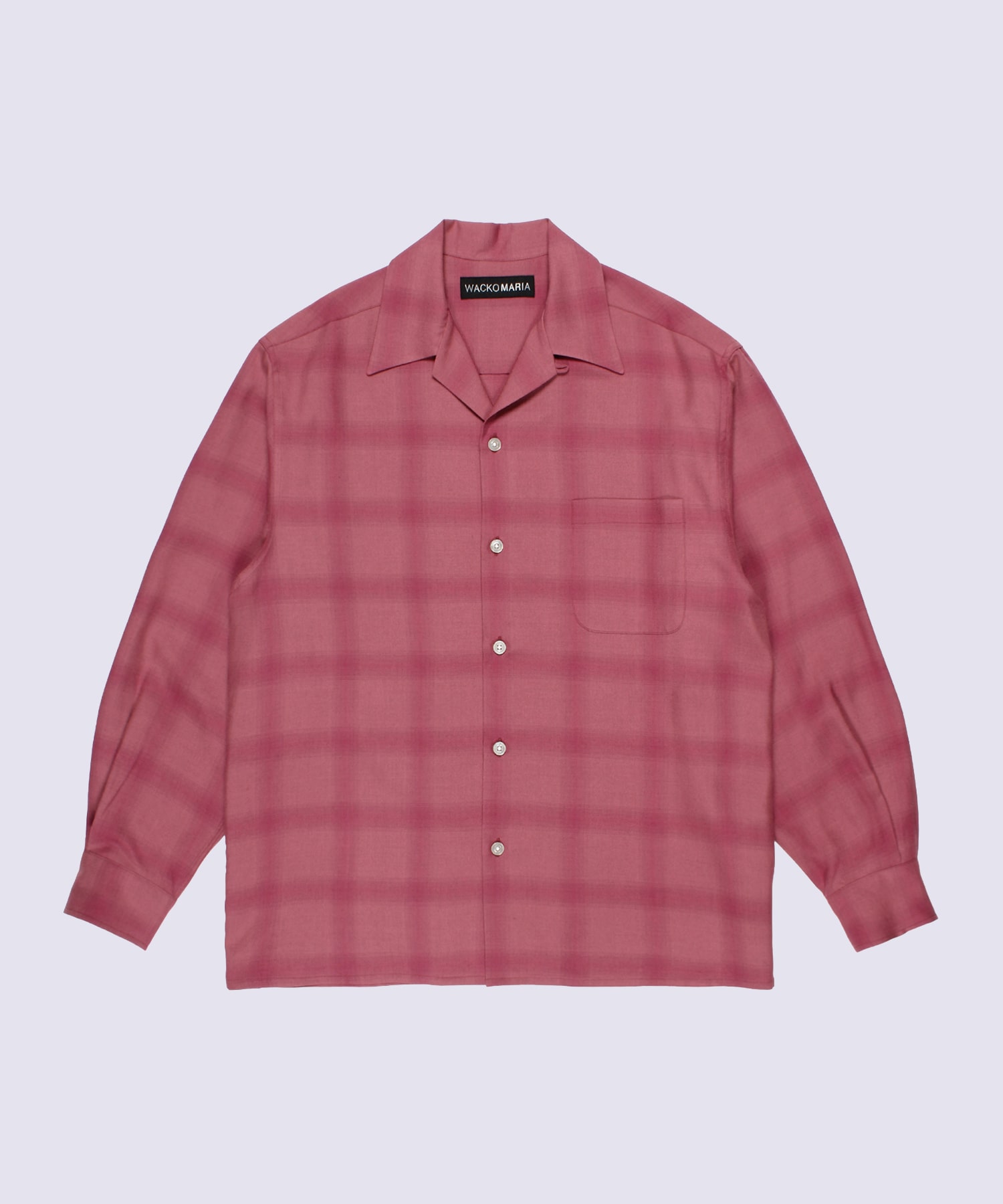 OMBRE CHECK OPEN COLLAR SHIRT L/S