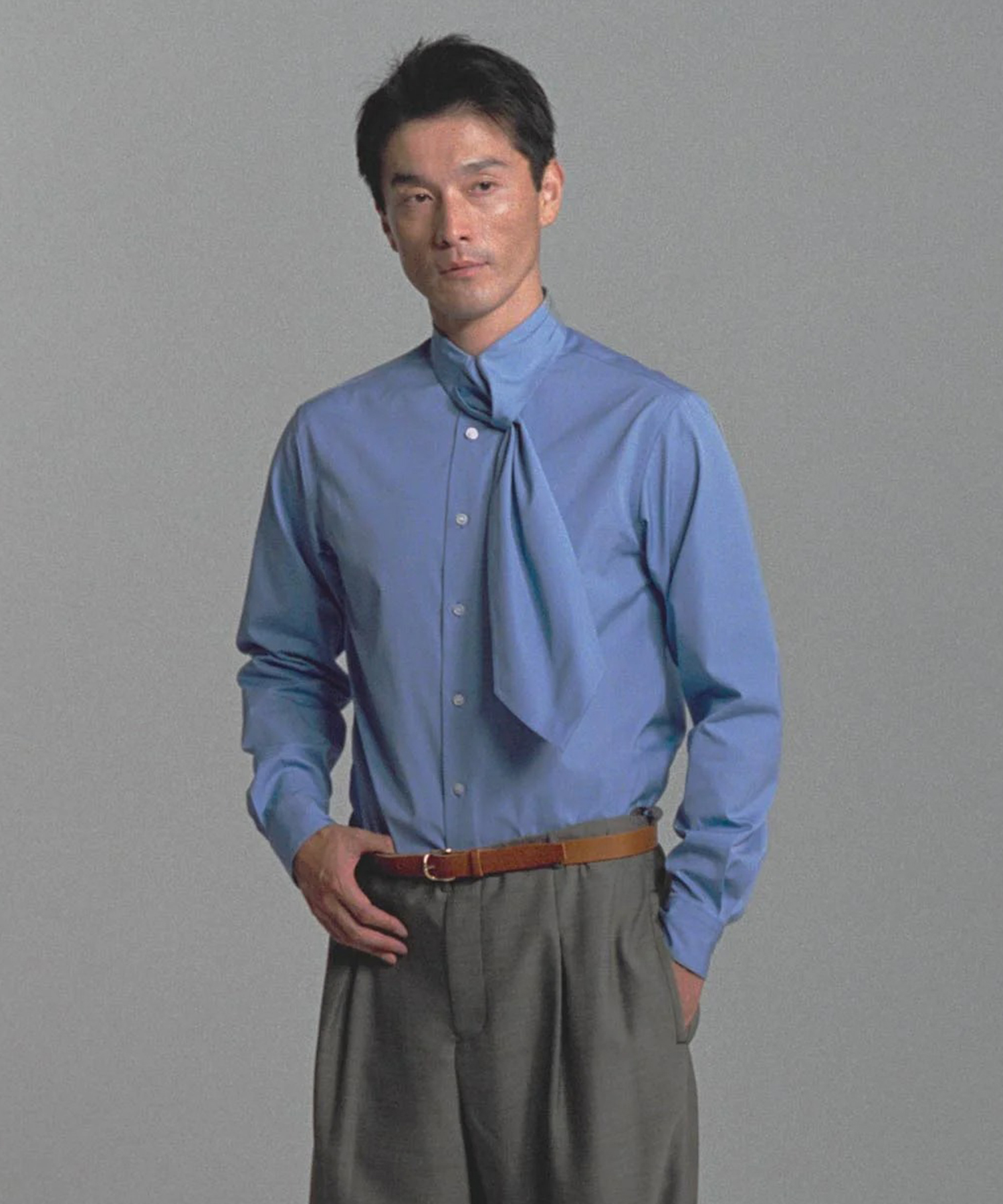 ASCOT TIE COLLAR SHIRT