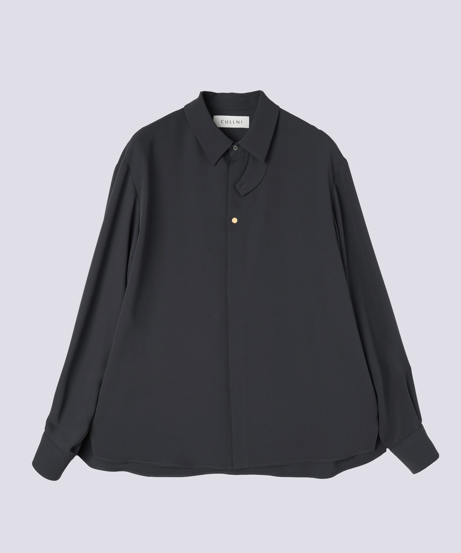 Double Cloth Chin Tab Long Sleeve Shirt