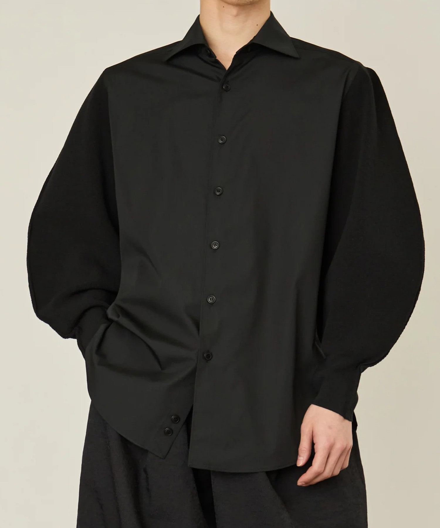 KNIT SLEEVE  DOCKING SHIRTS