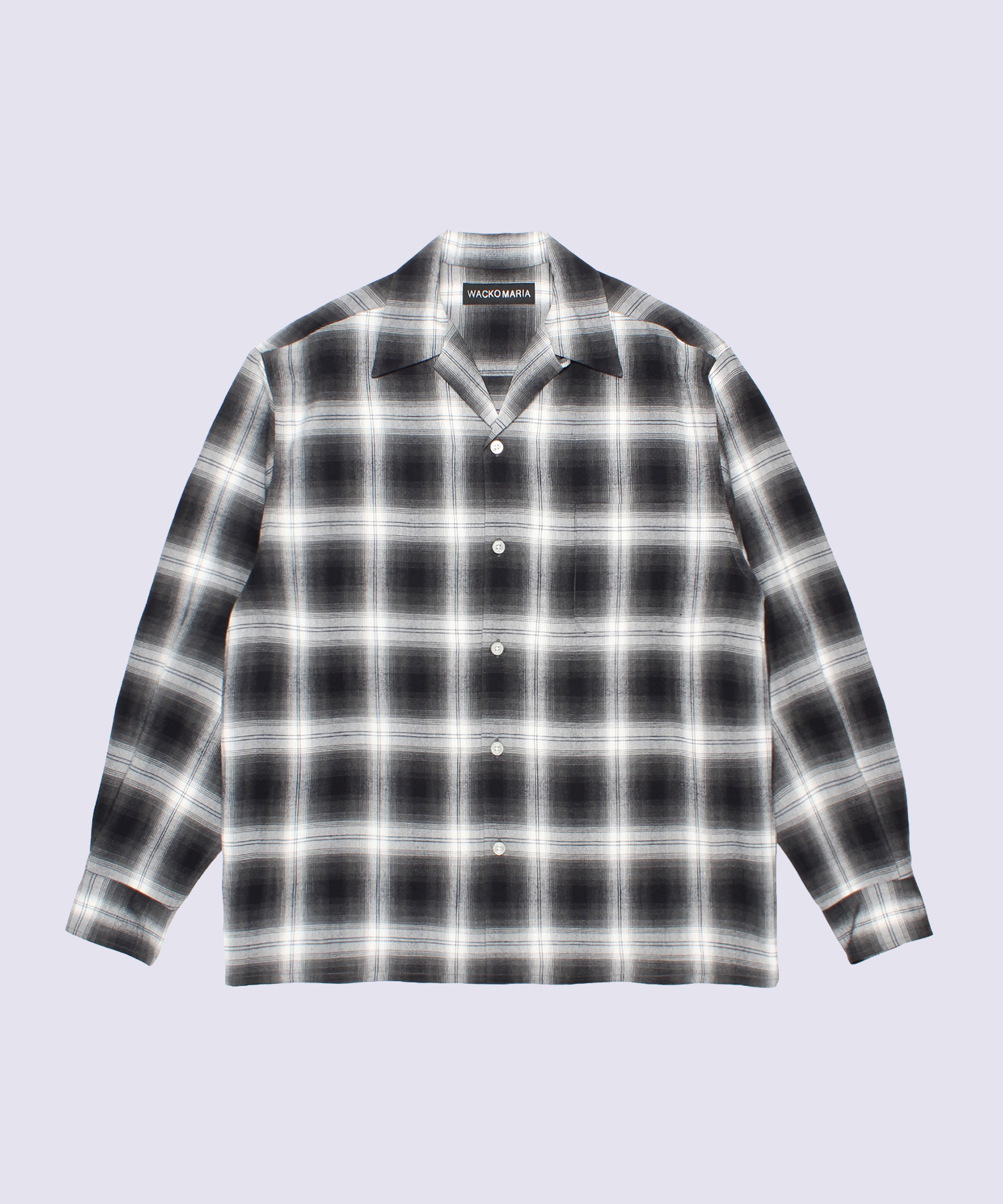 OMBRE CHECK OPEN COLLAR SHIRT L/S ( TYPE-1 )