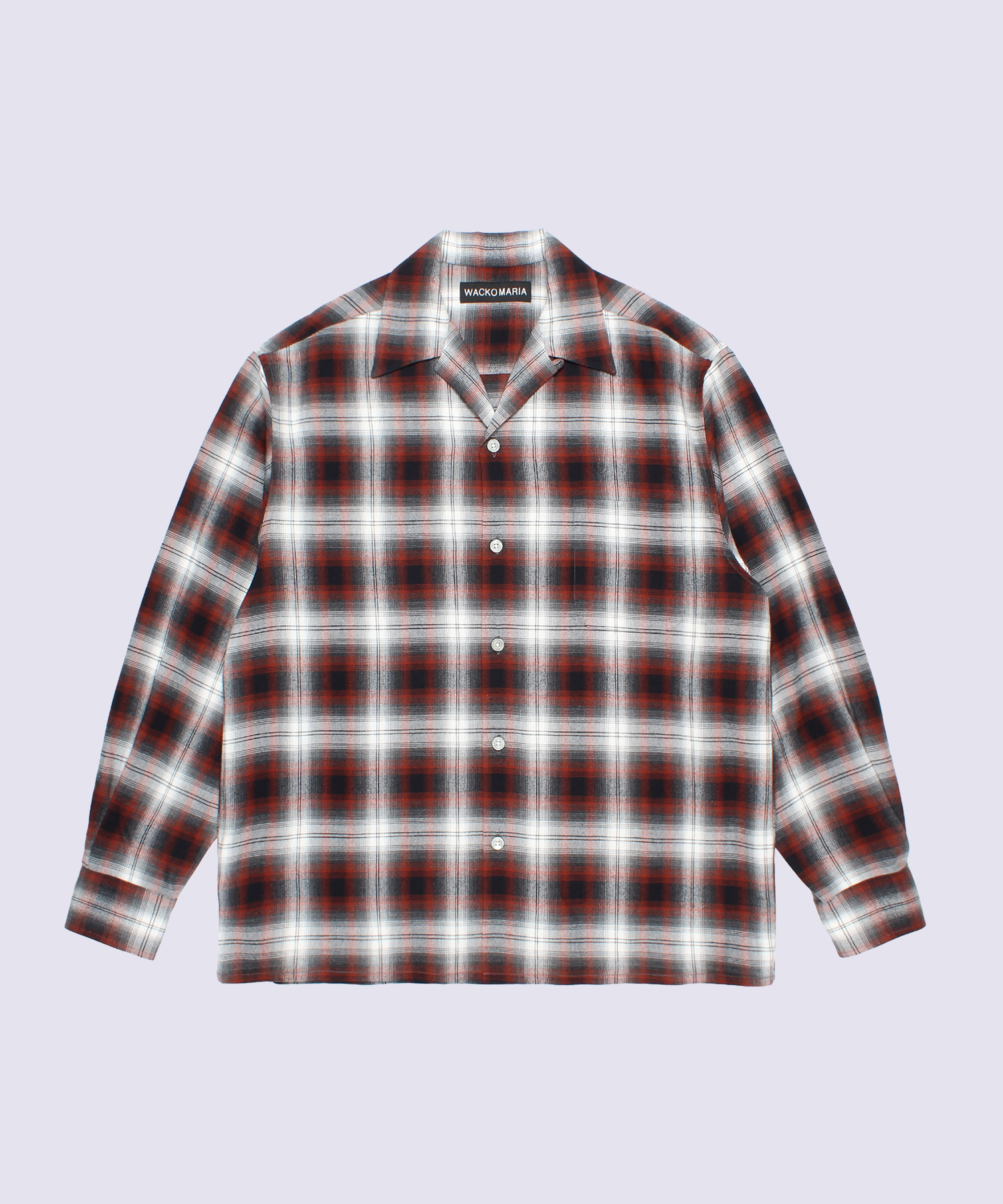 OMBRE CHECK OPEN COLLAR SHIRT L/S ( TYPE-1 )