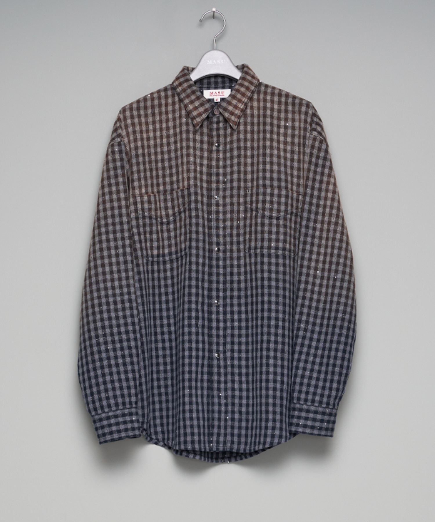 FADED SPARKLING PLAID SHIRT