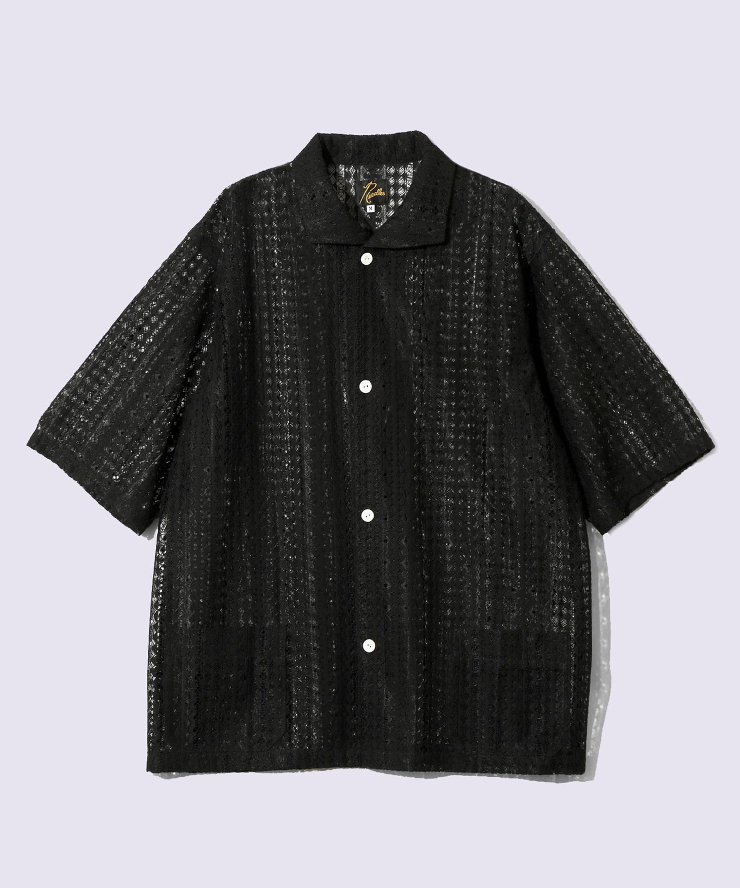 S/S Widespread Collar Shirt - Raschel Lace