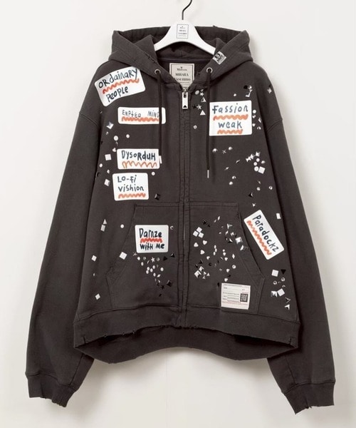 EMBELLISHED STICKER PARKA