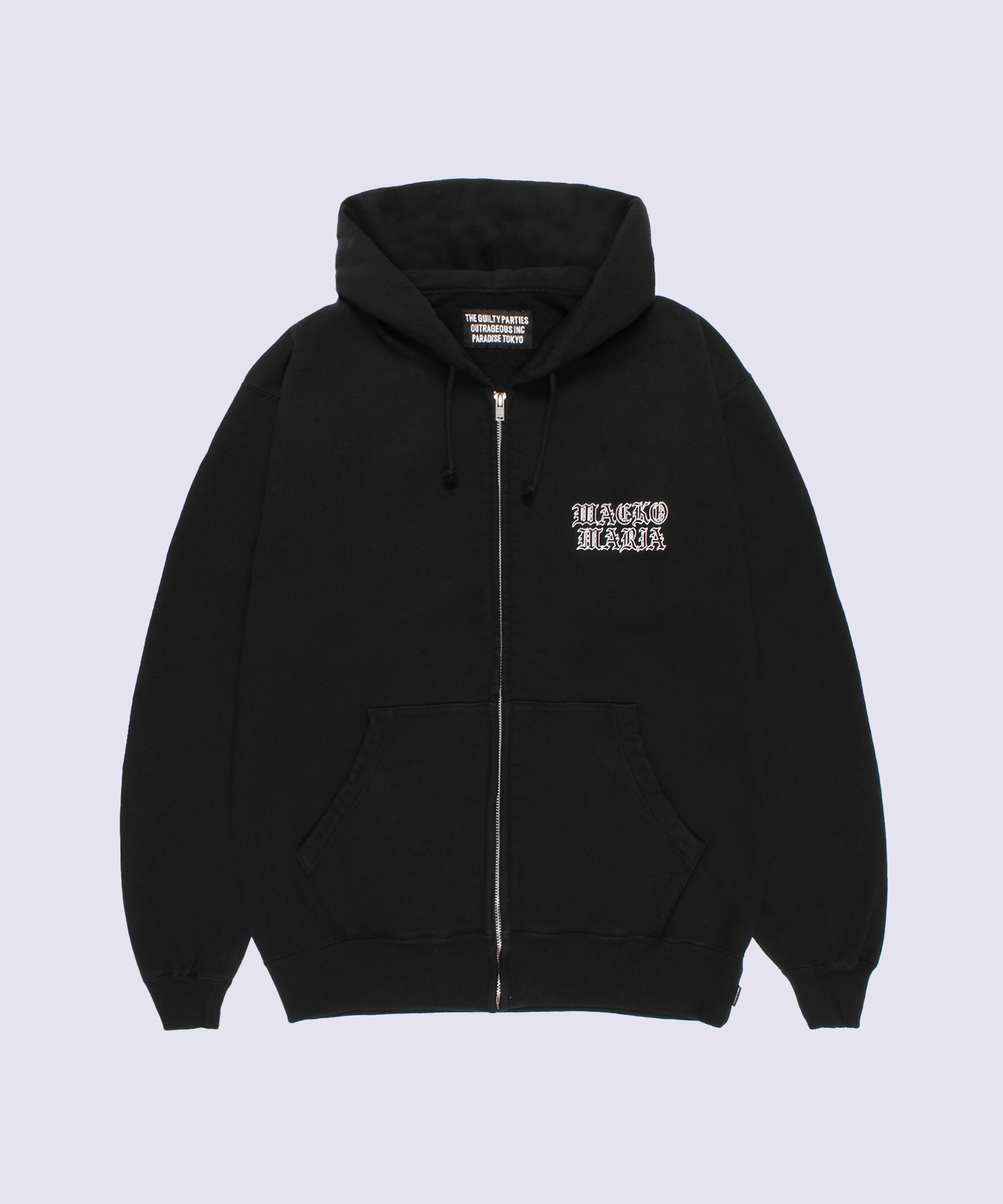 WASHED MIDDLE WEIGHT FULL ZIP HOODED SWEAT SHIRT
