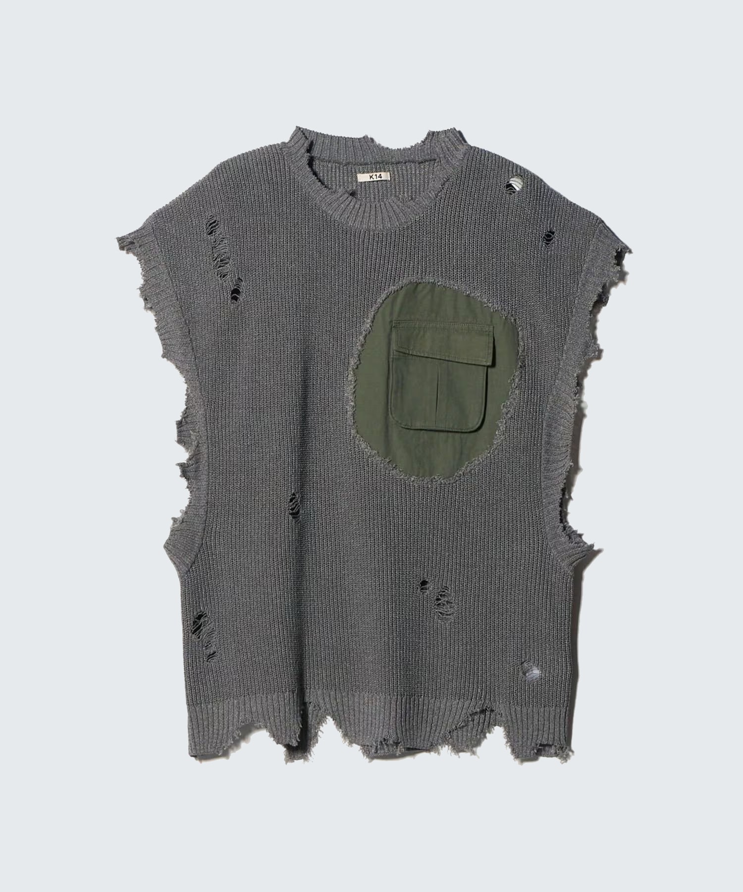 Destroyed Knit Vest