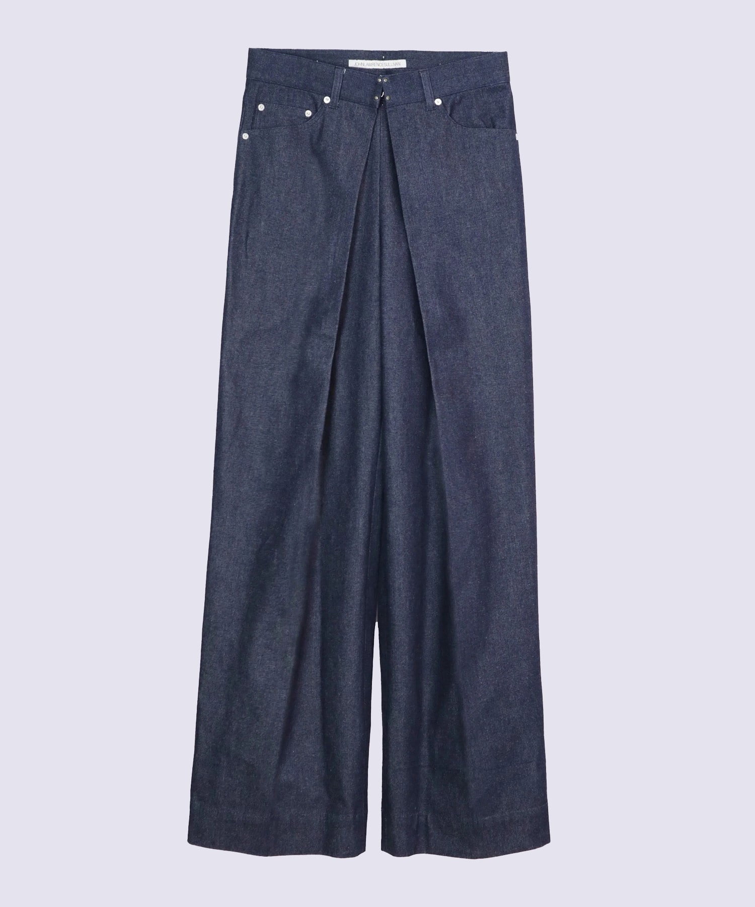 RIGID DENIM WIDE PANTS (SHORT LENGTH)