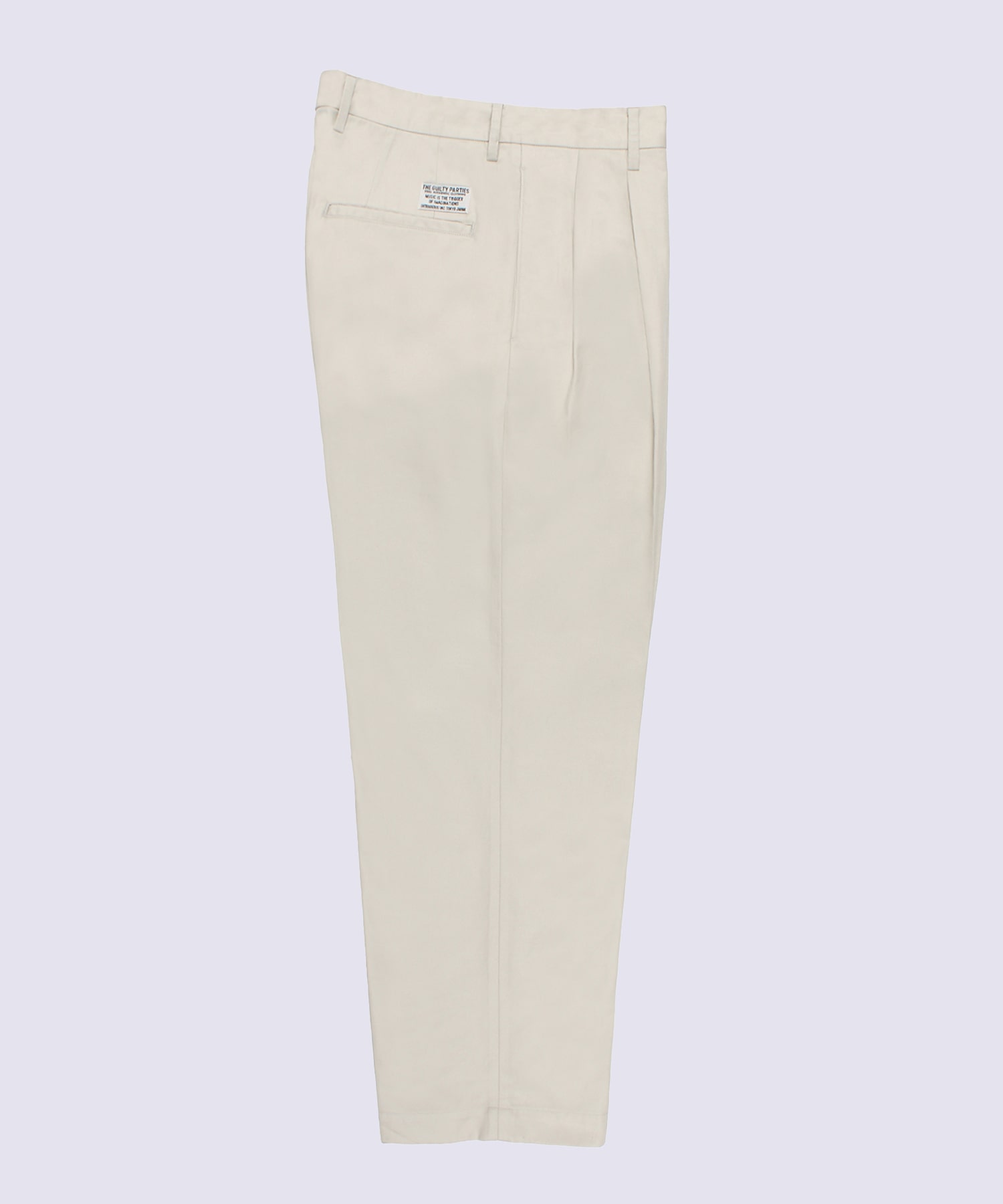 DOUBLE PLEATED CHINO TROUSERS