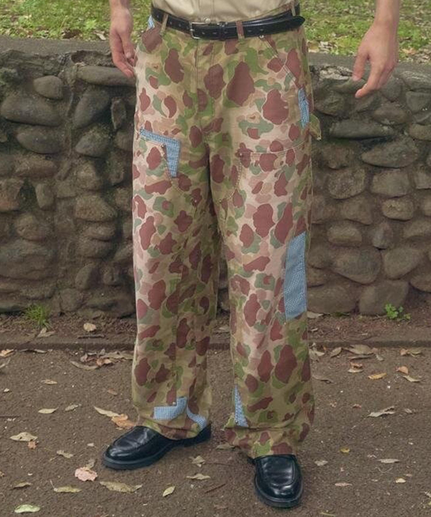 Patchworked Camo Pants