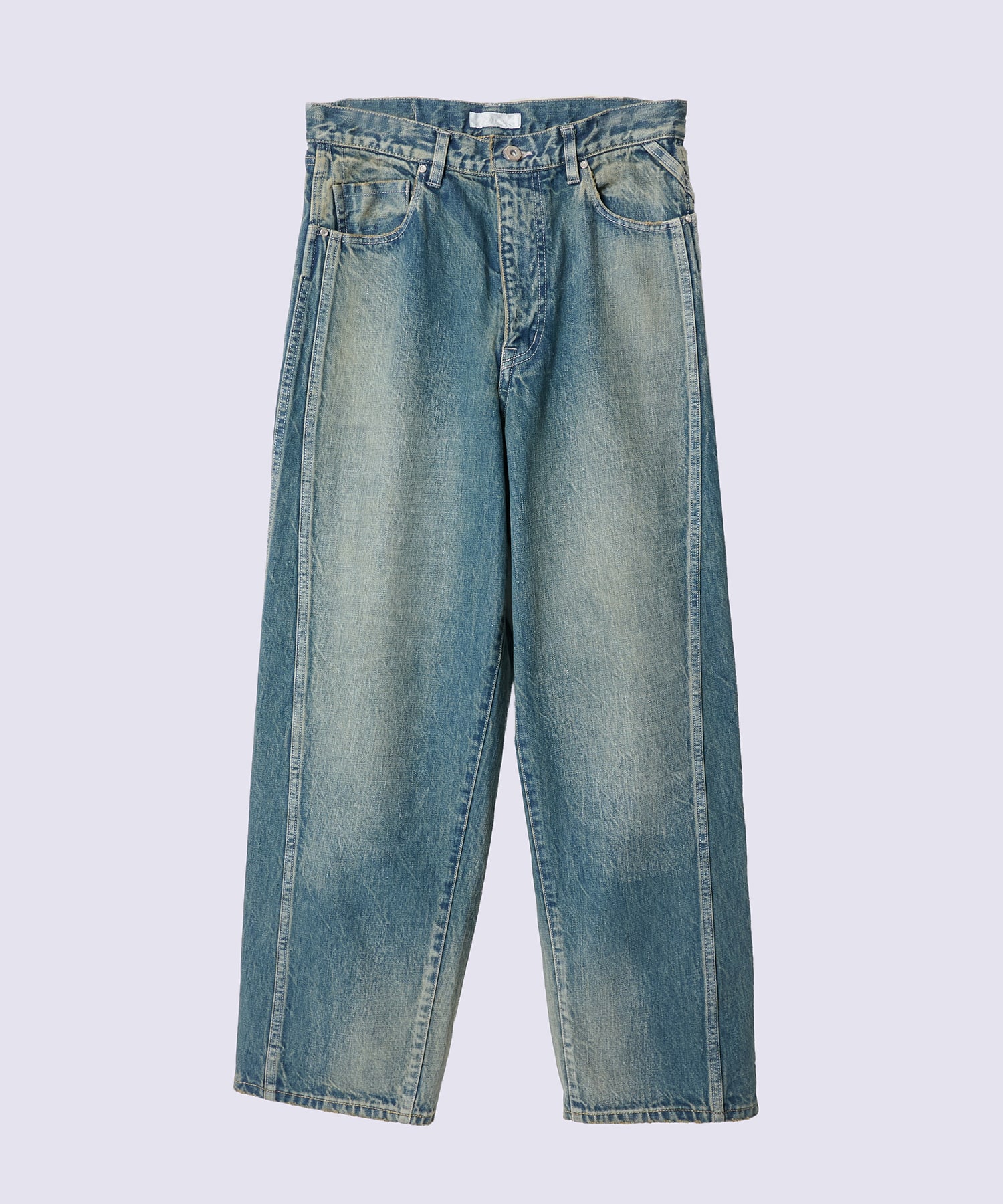 Triple Seams 6P Denim Wide Damage