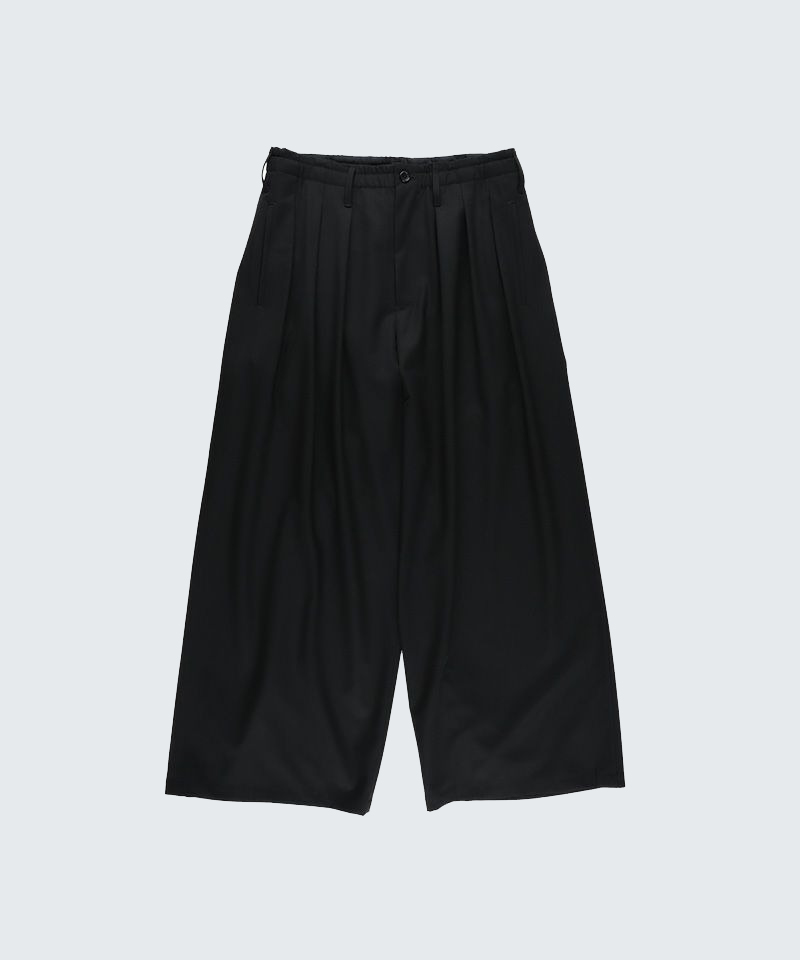 ギャバジンタックワイドパンツ