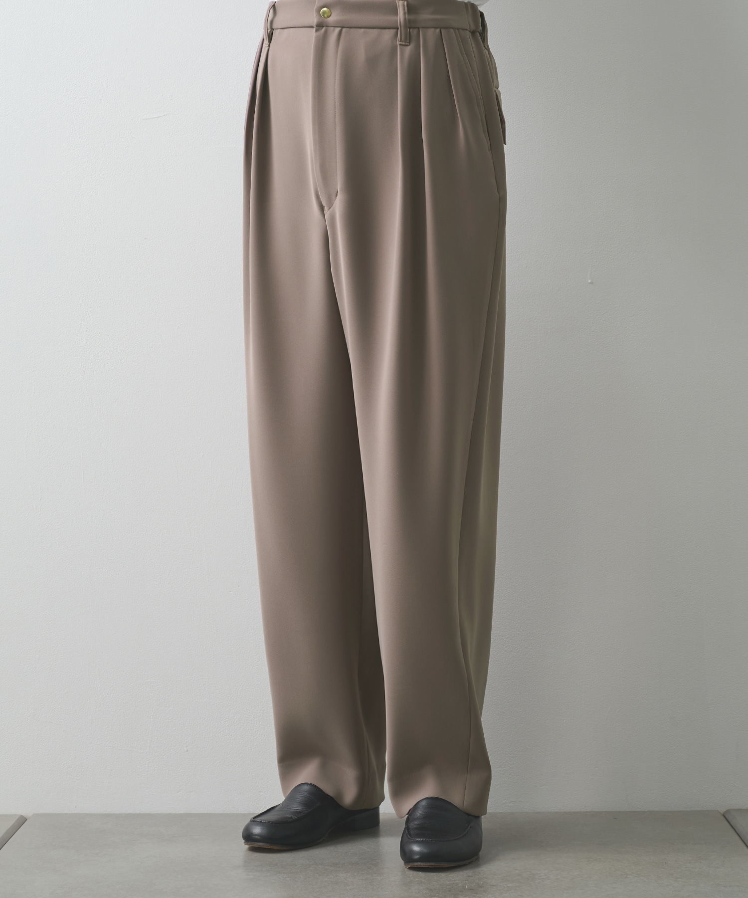 Dry Double Cloth 3Tuck Semi Wide Pant