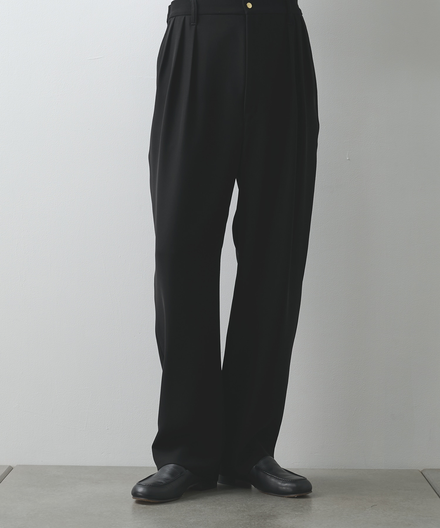 Dry Double Cloth 3Tuck Semi Wide Pant