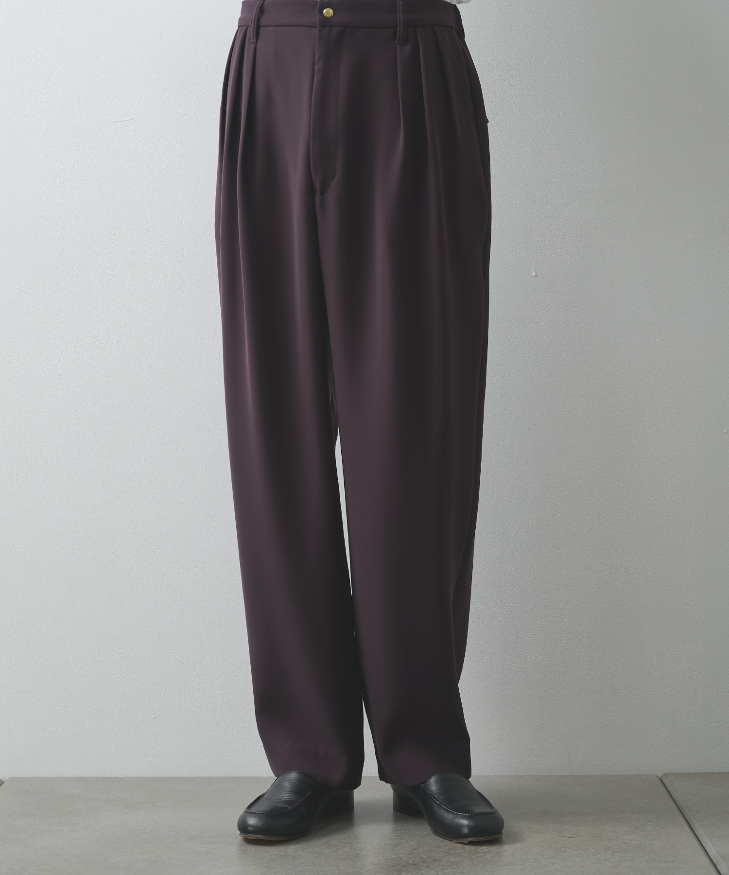 Dry Double Cloth 3Tuck Semi Wide Pant
