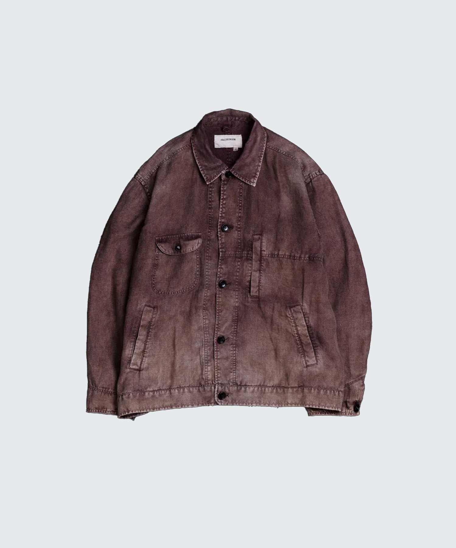 FADED SULFUR DYED LINEN UTILITY JACKET