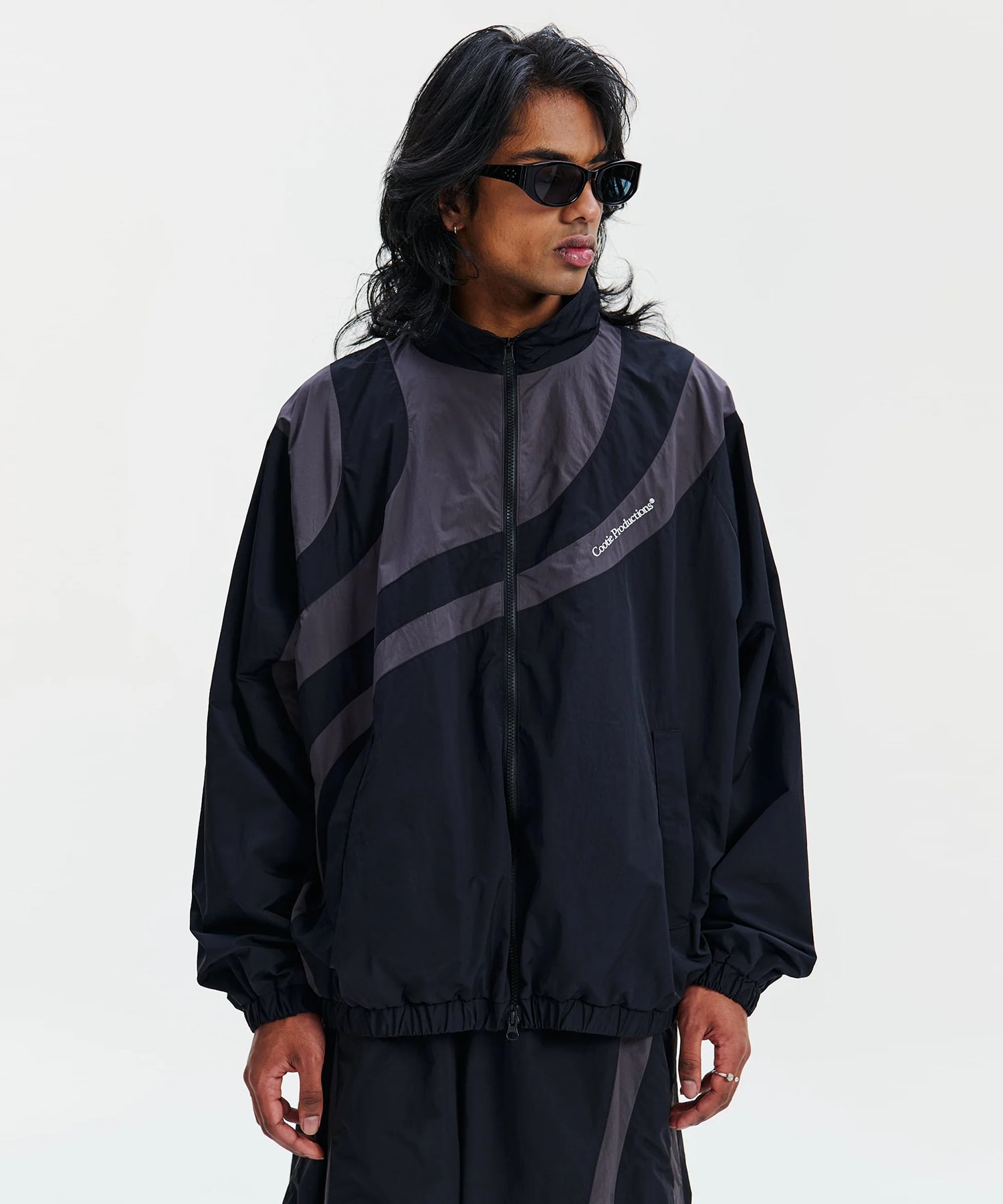 Nylon Paneling Track Jacket