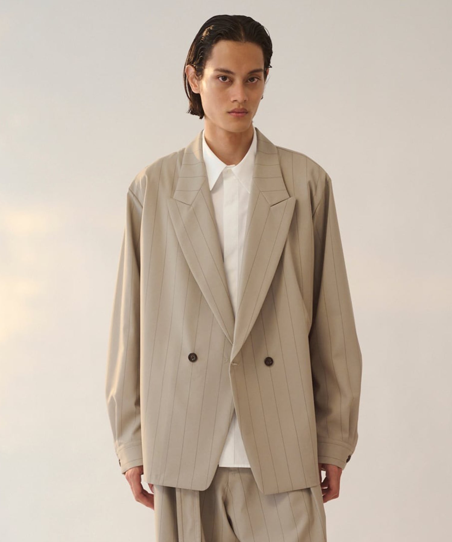 Peaked Lapel Collar Shirt JKT