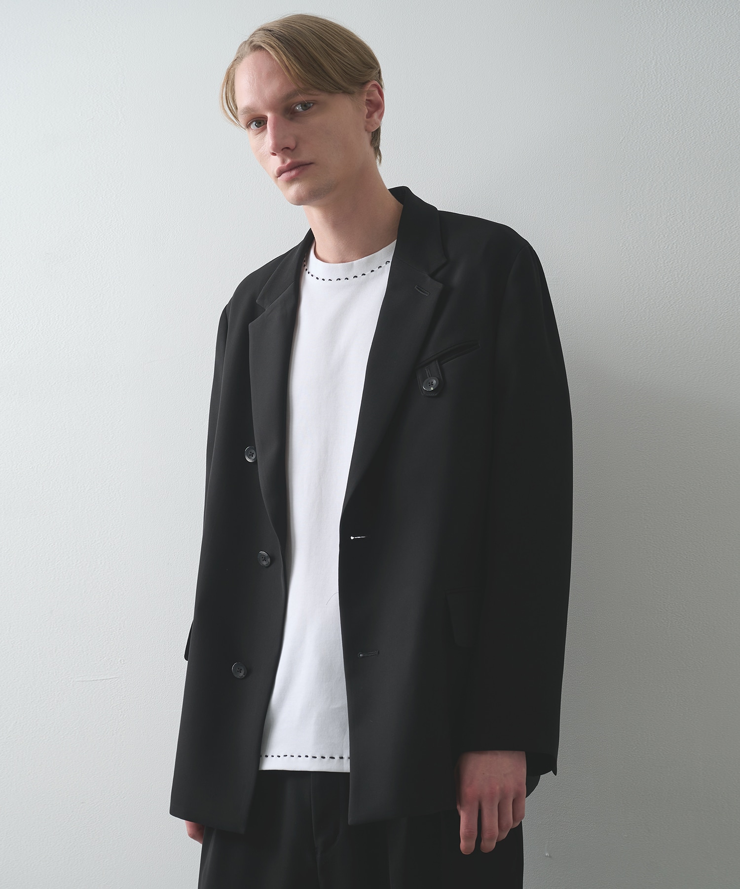 Dry Double Cloth Slant Belt Tailored Jacket