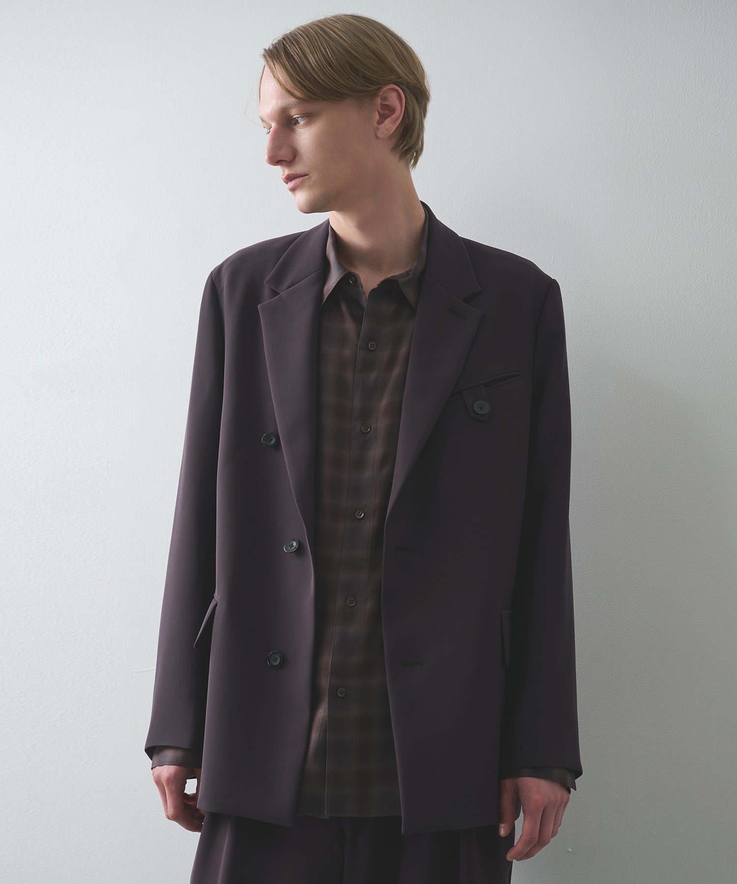 Dry Double Cloth Slant Belt Tailored Jacket