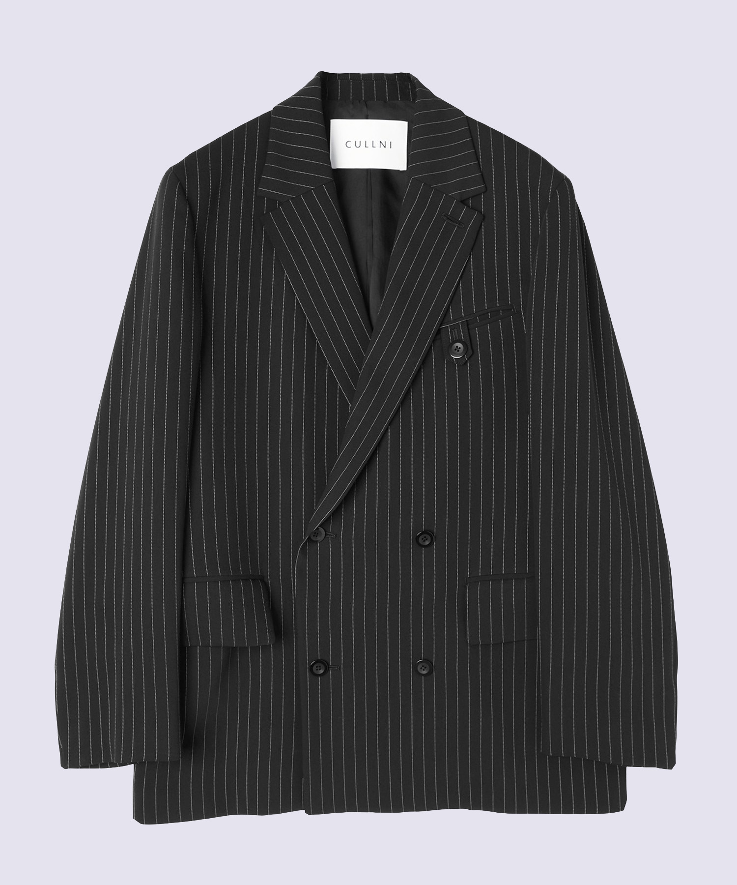 Stripe Double Cloth Button-Tab Pocket Tailored Jacket
