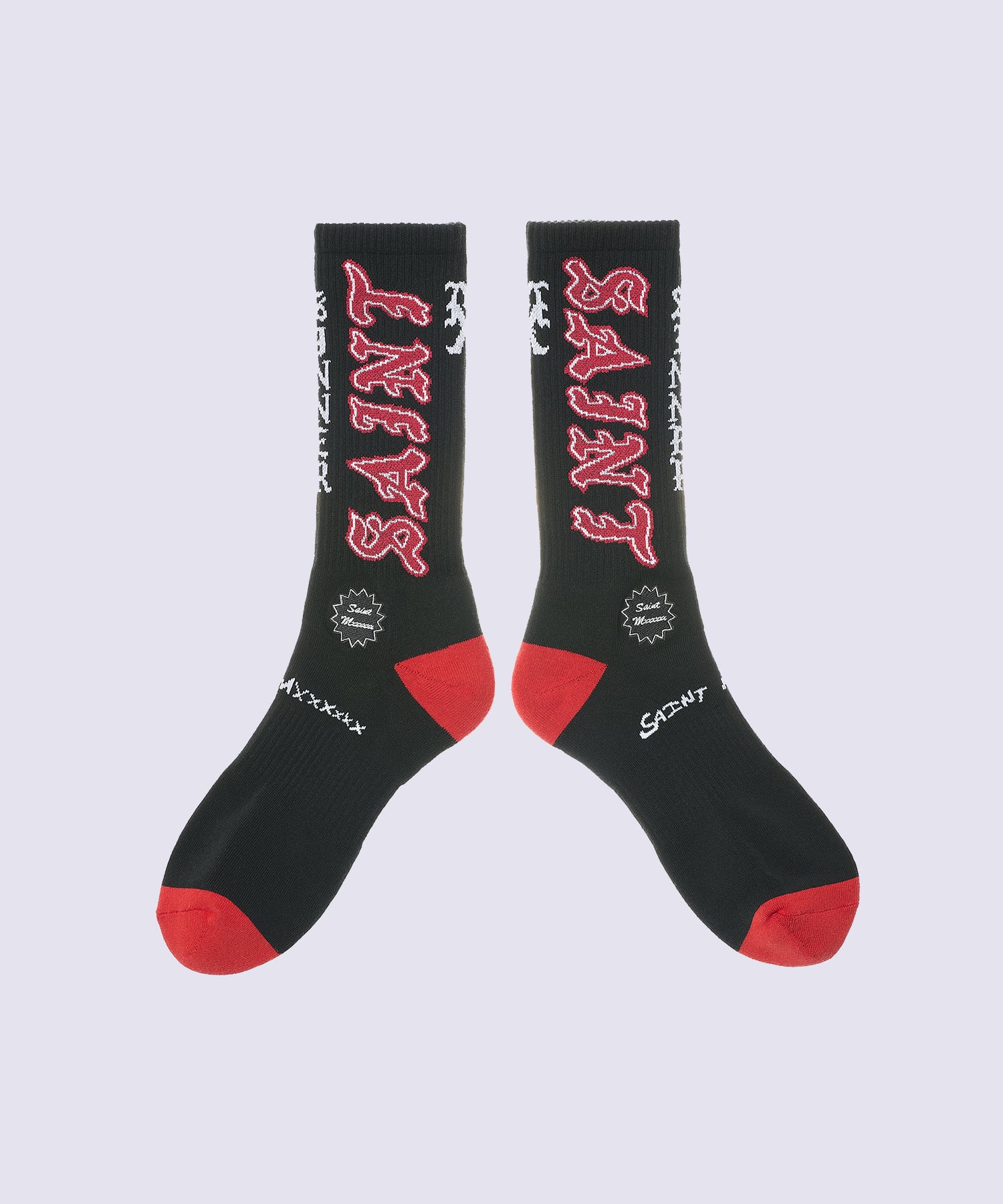 SM-MK8-0000-110/SOCKS/SAINT/BLACK RED