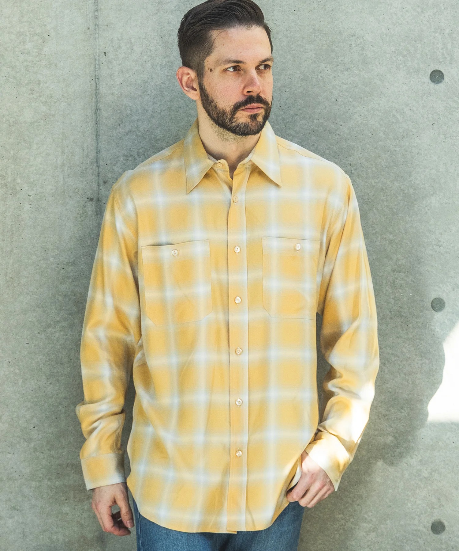 RAYON OMBRE CHECK /WORK SHIRT