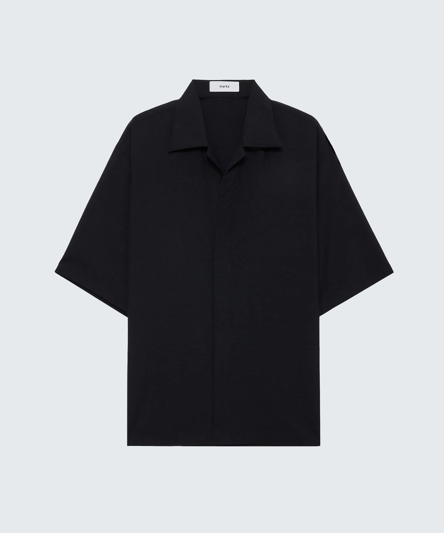FLY FRONT OPEN COLLAR S/S SHIRT