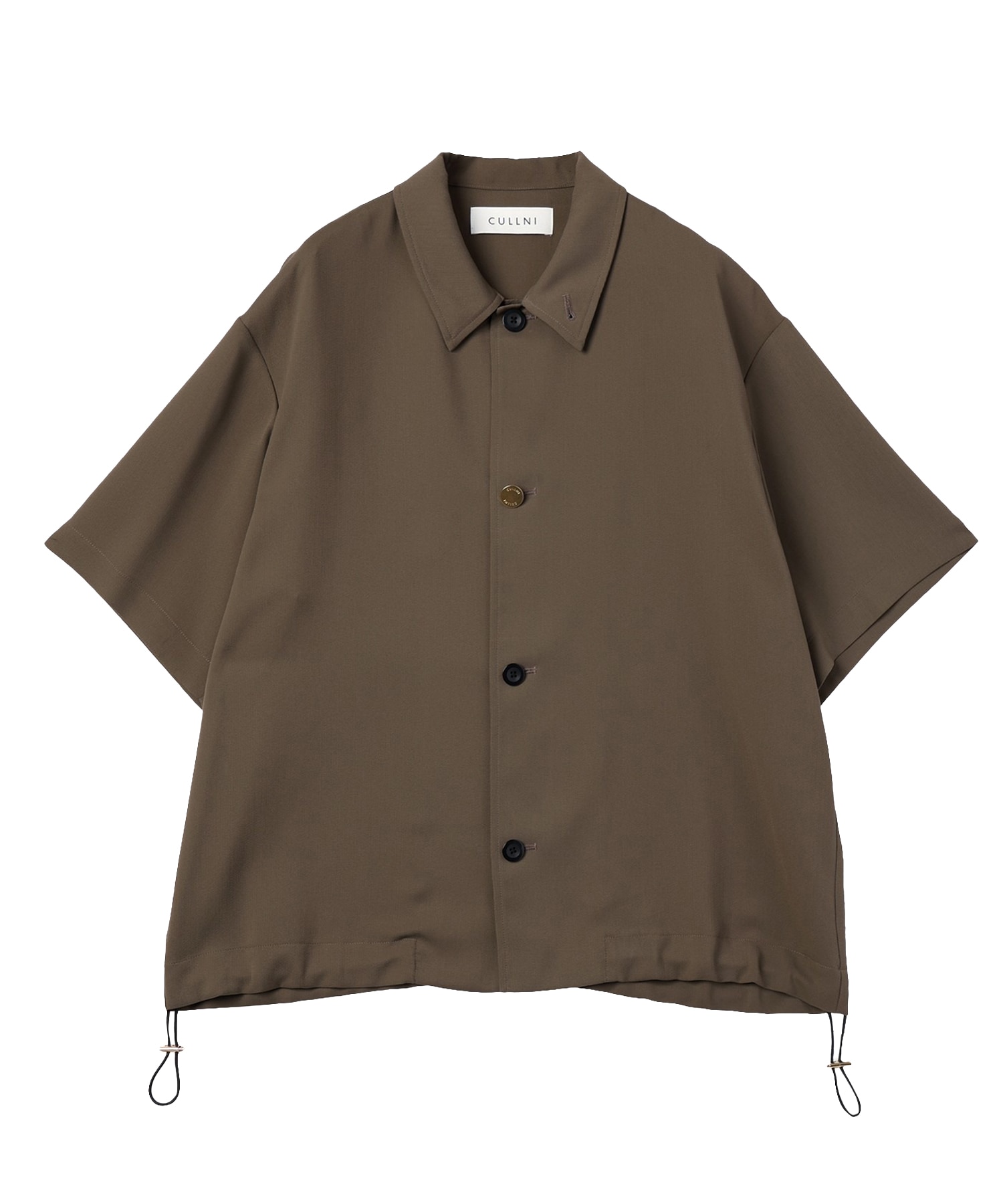 Dry Stretch Cloth Drawstring Short Sleeve Shirt