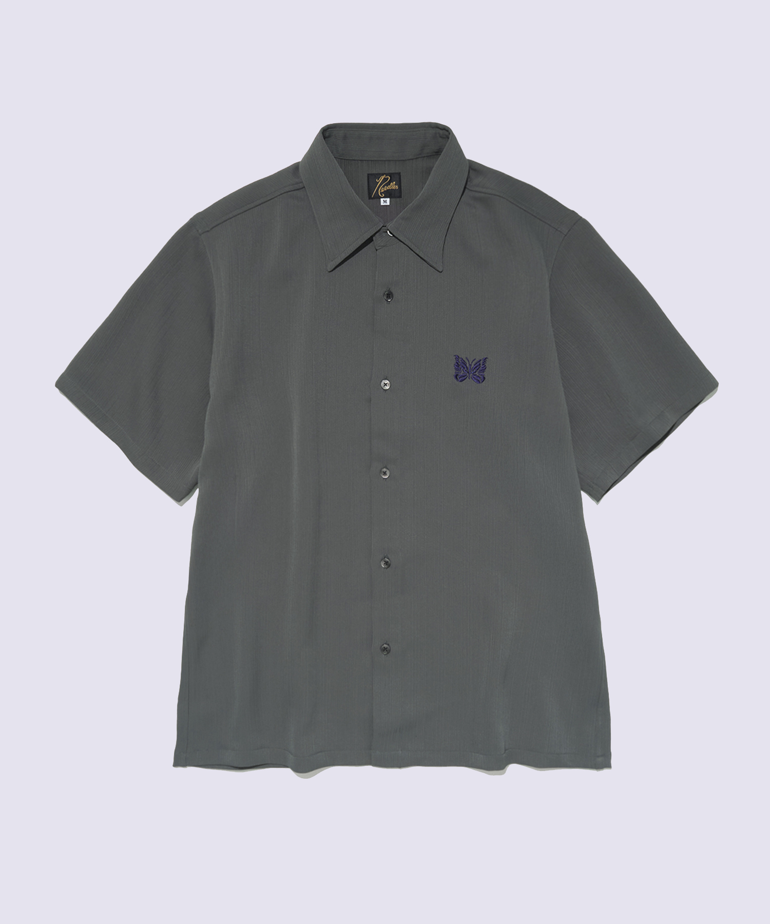 別注 Papillon Emb. S/S Shirt - Art Pique Pleats