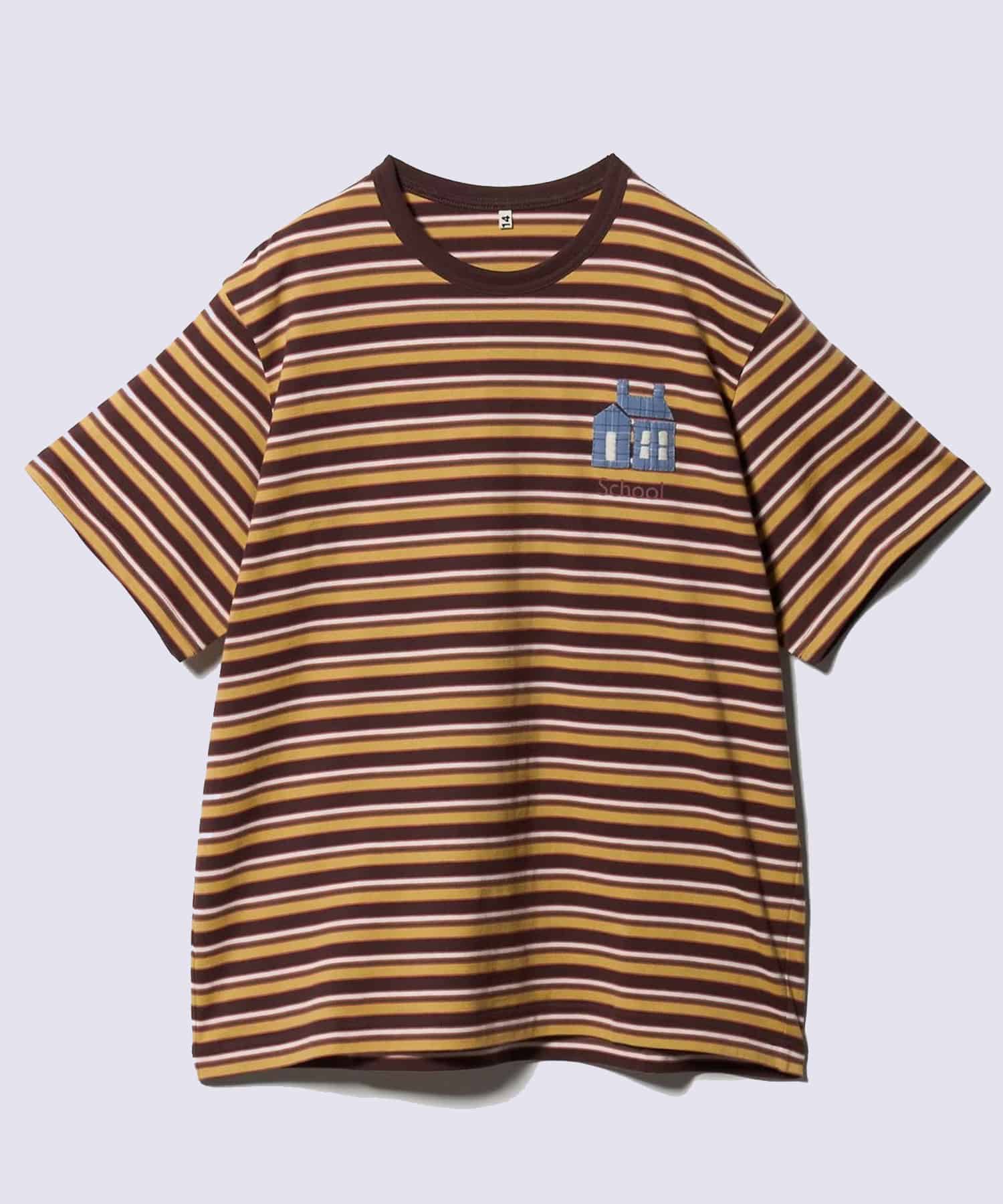 Hand-Embroidered Stripe T-Shirt