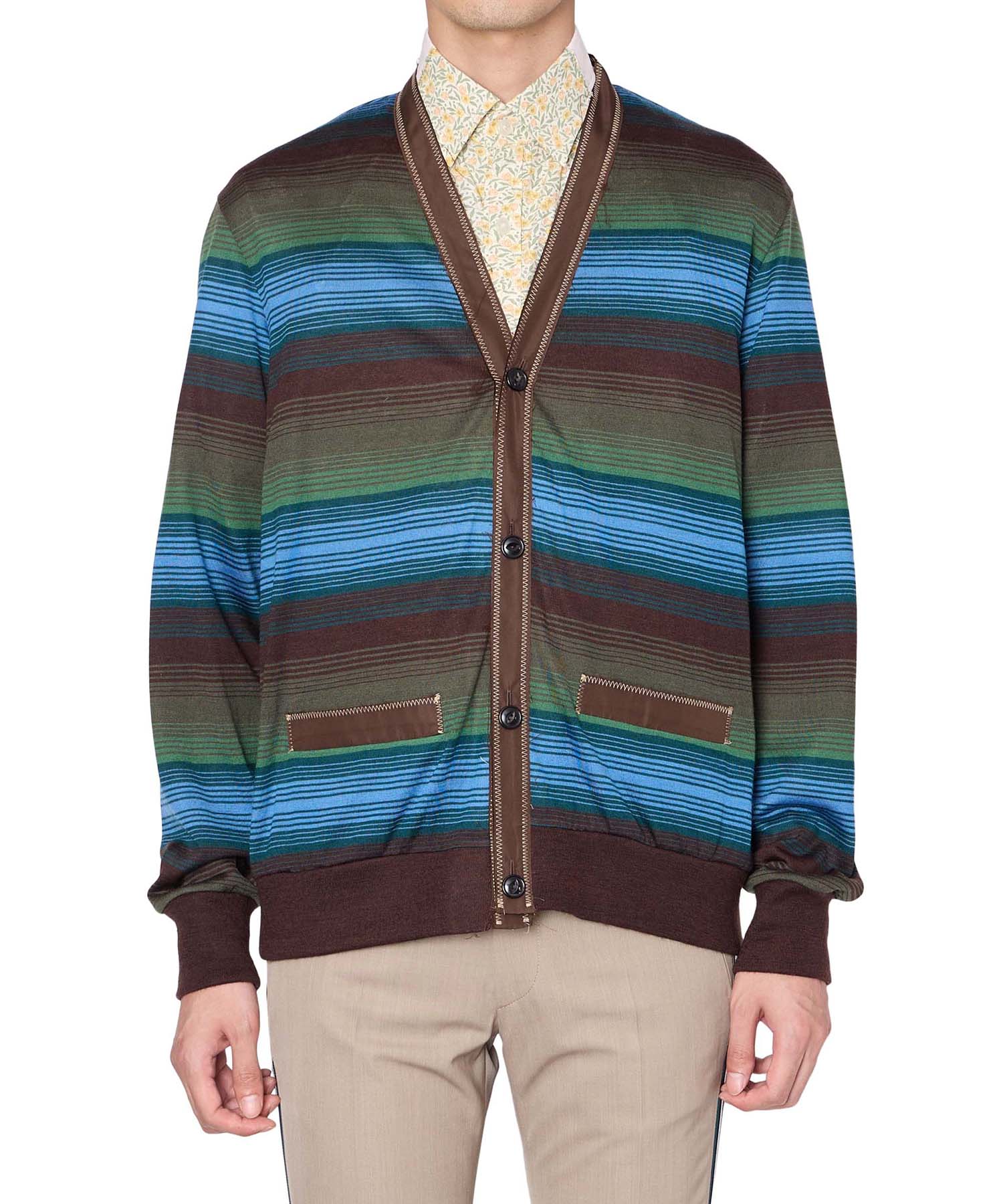 26SCM-T10201 BORDER CARDIGAN