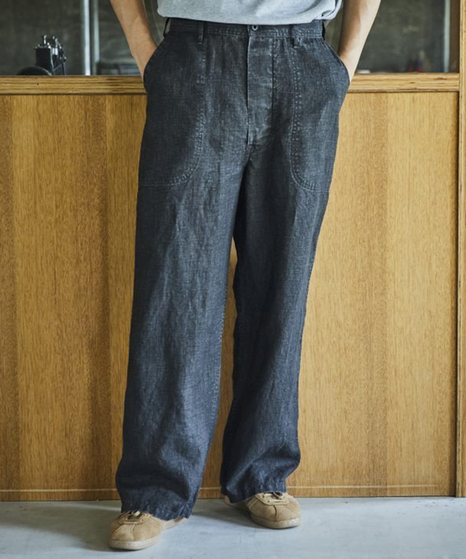 WWⅡ 40S U.S NAVY SUMI COATED LINEN UTILITY TROUSERS
