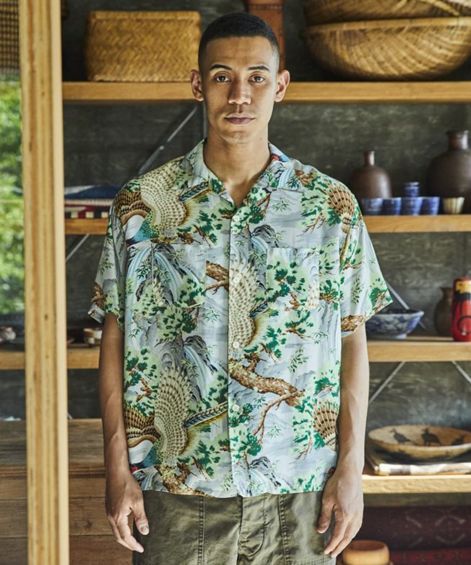 PEACOCK GARDEN HAWAIIAN SHIRT