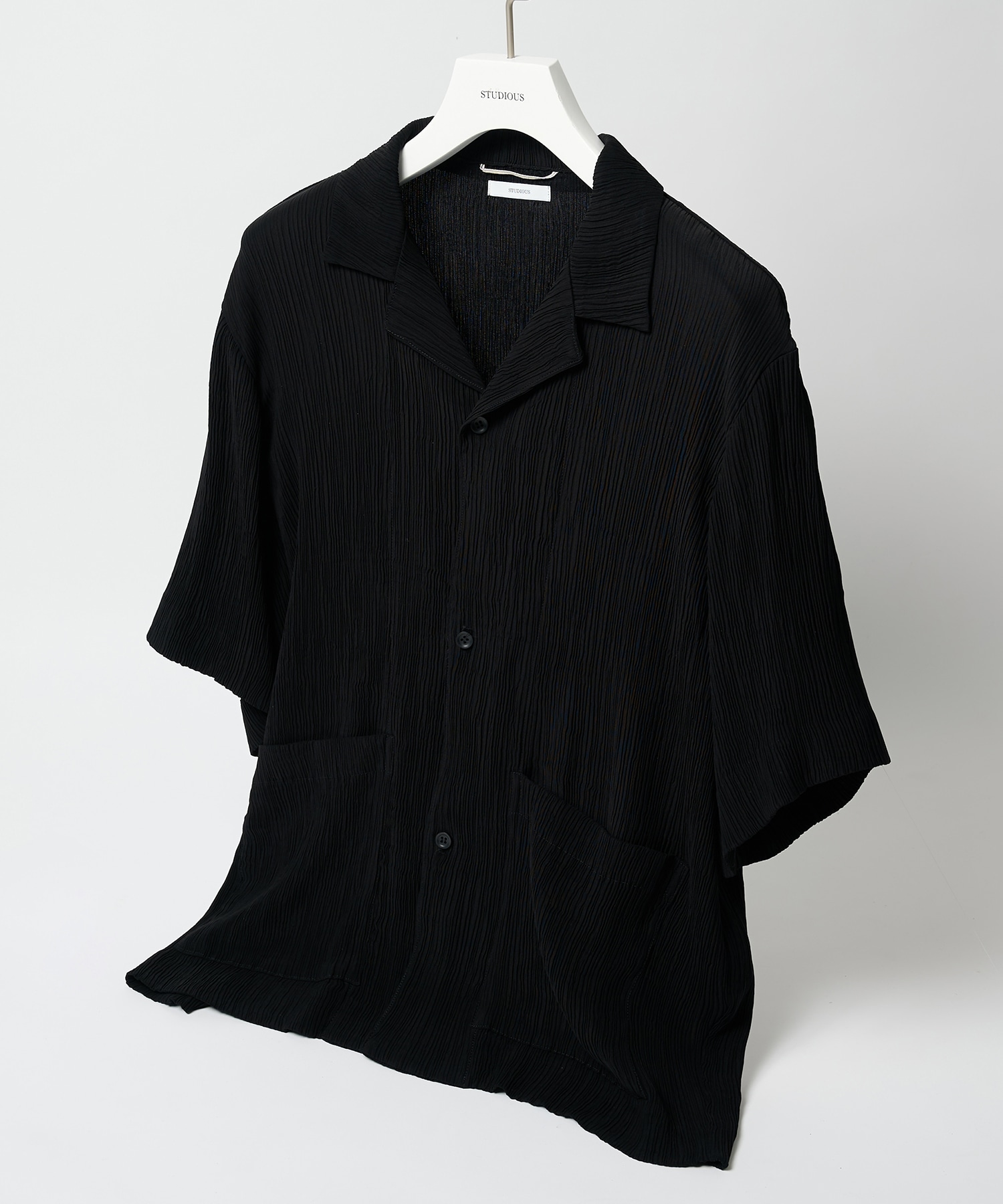 Silky Pleats Open Shirts