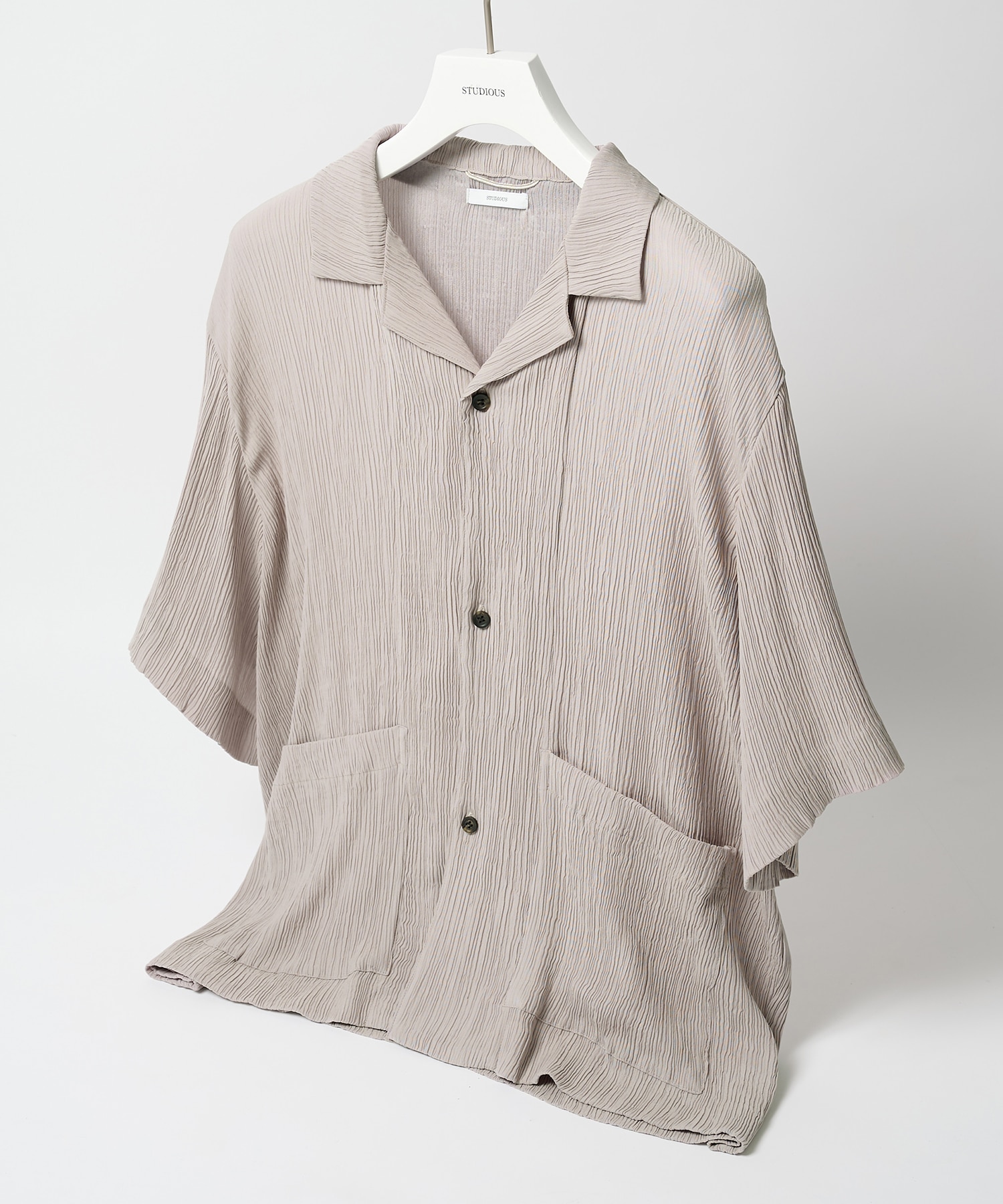 Silky Pleats Open Shirts