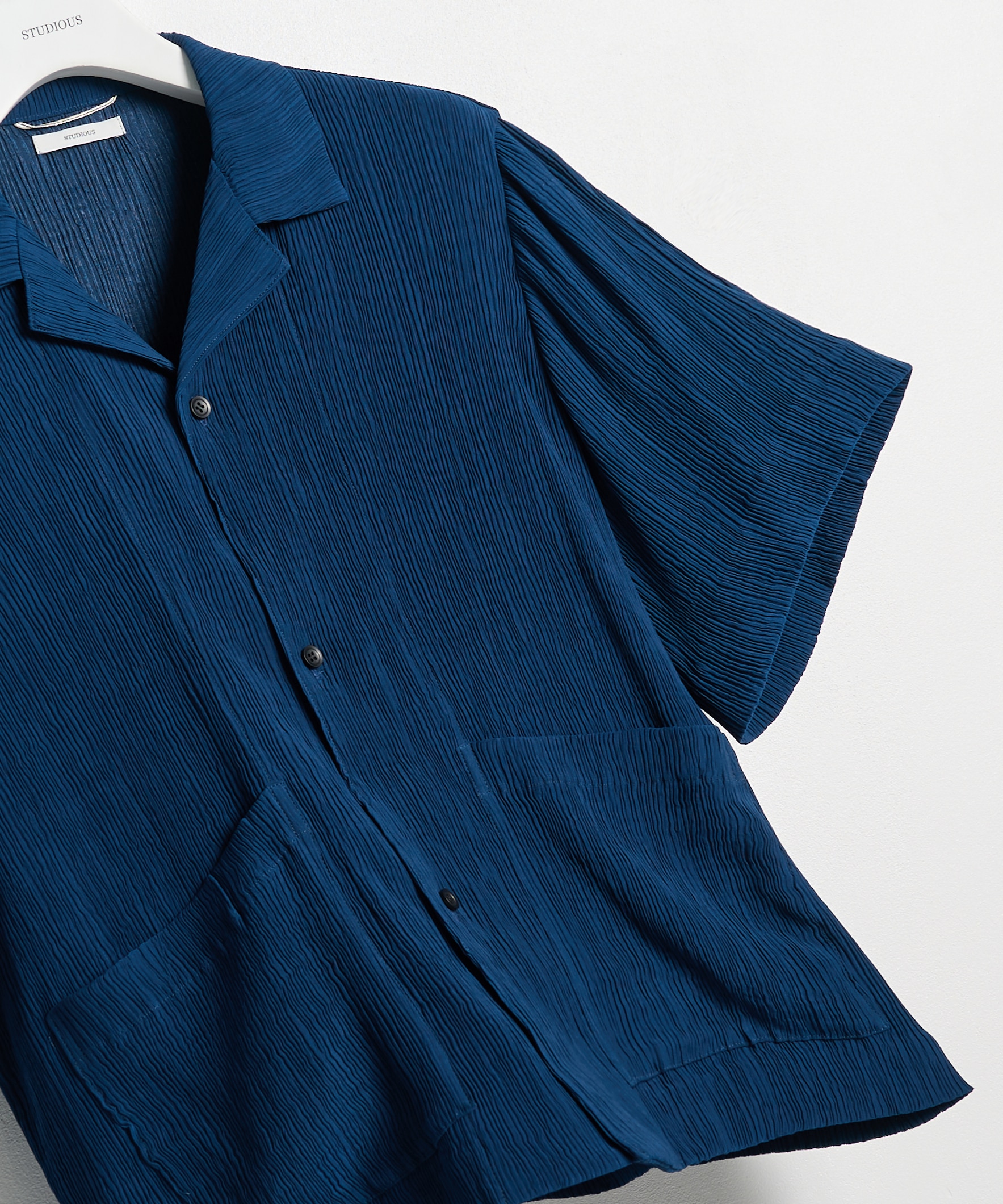 Silky Pleats Open Shirts